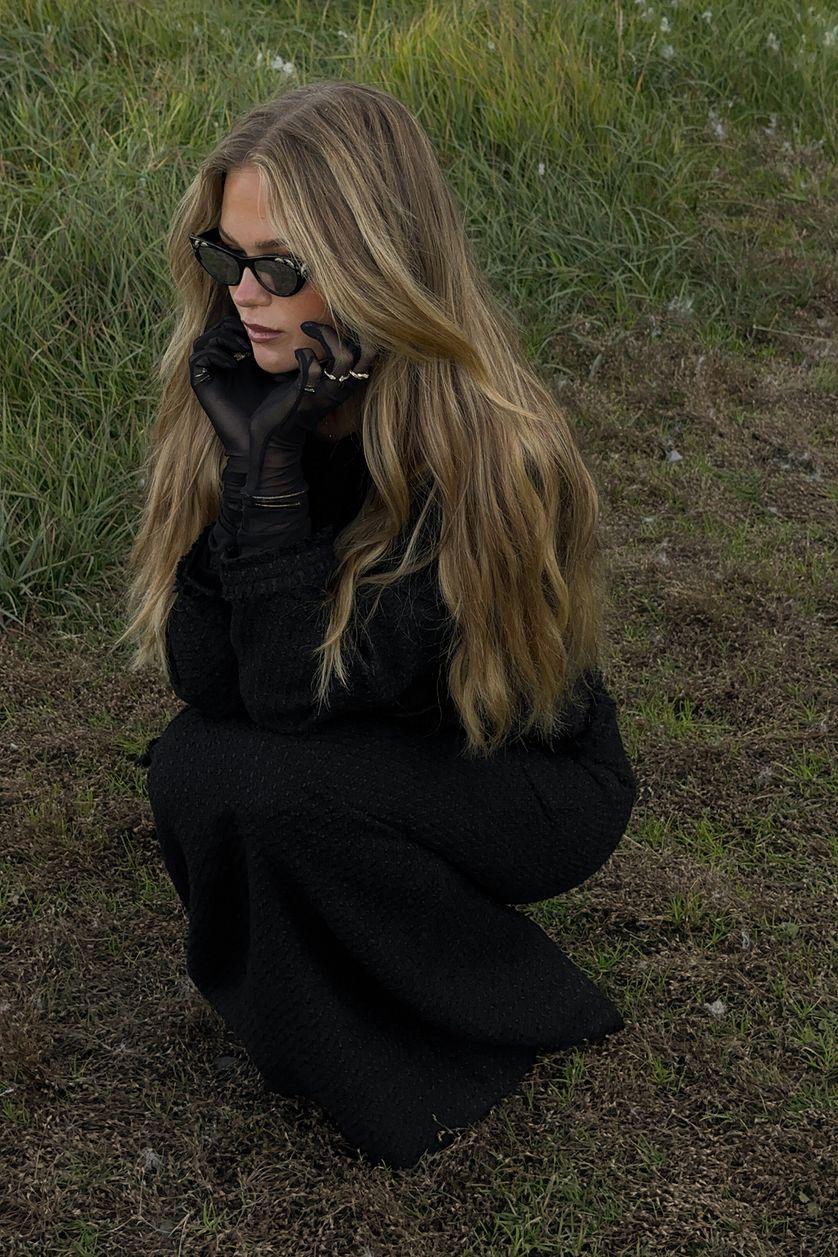 Pocket Detail Tweed Maxi Skirt Product Image