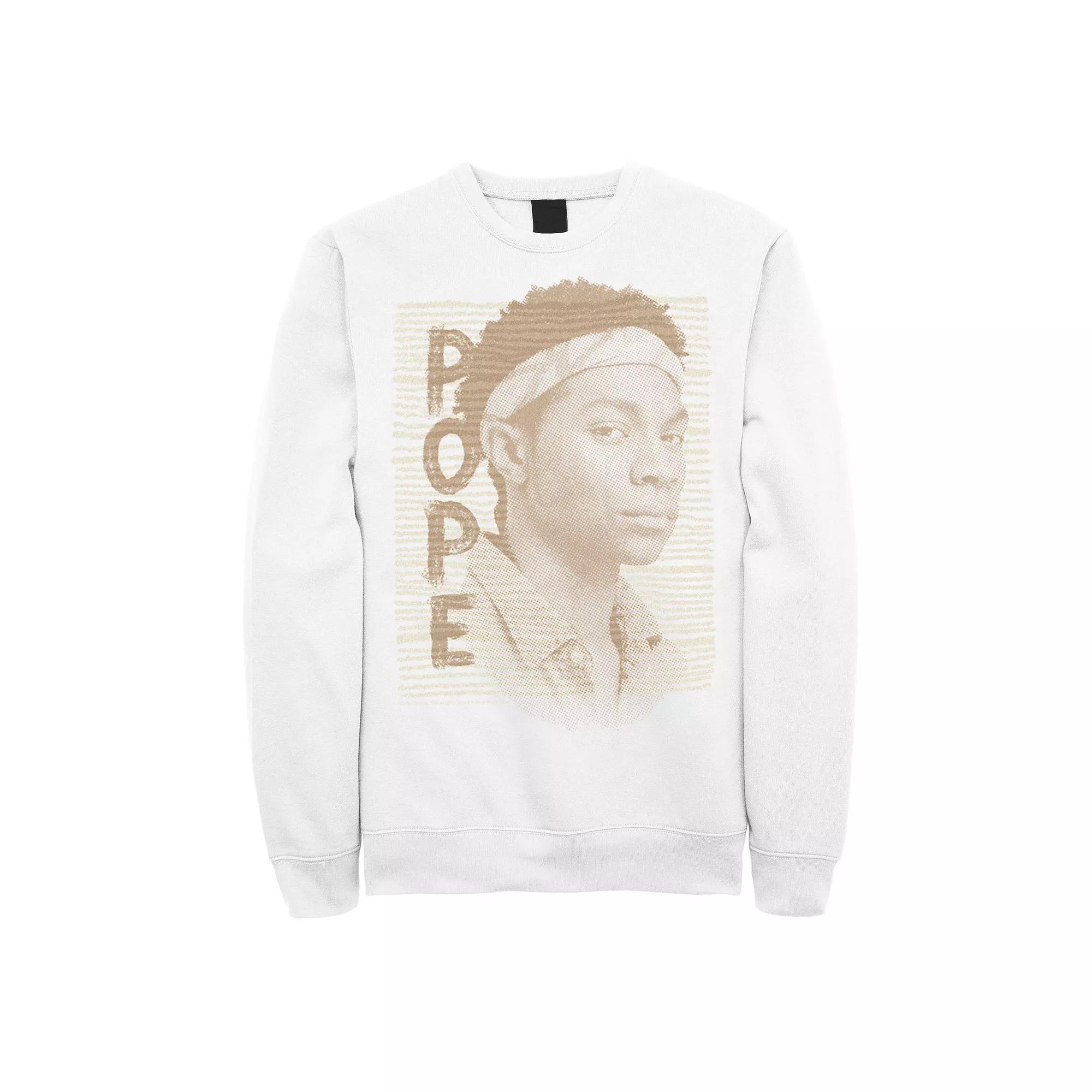 Men's Outer Banks Pope Poster Sweatshirt, Boy's, Size: Medium, White Product Image