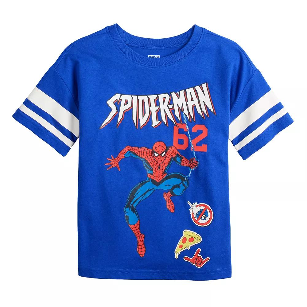 Boys 4-12 Jumping Beans® Marvel Spider-Man 62 Varsity Tee, Boy's, Blue Spiderman Product Image