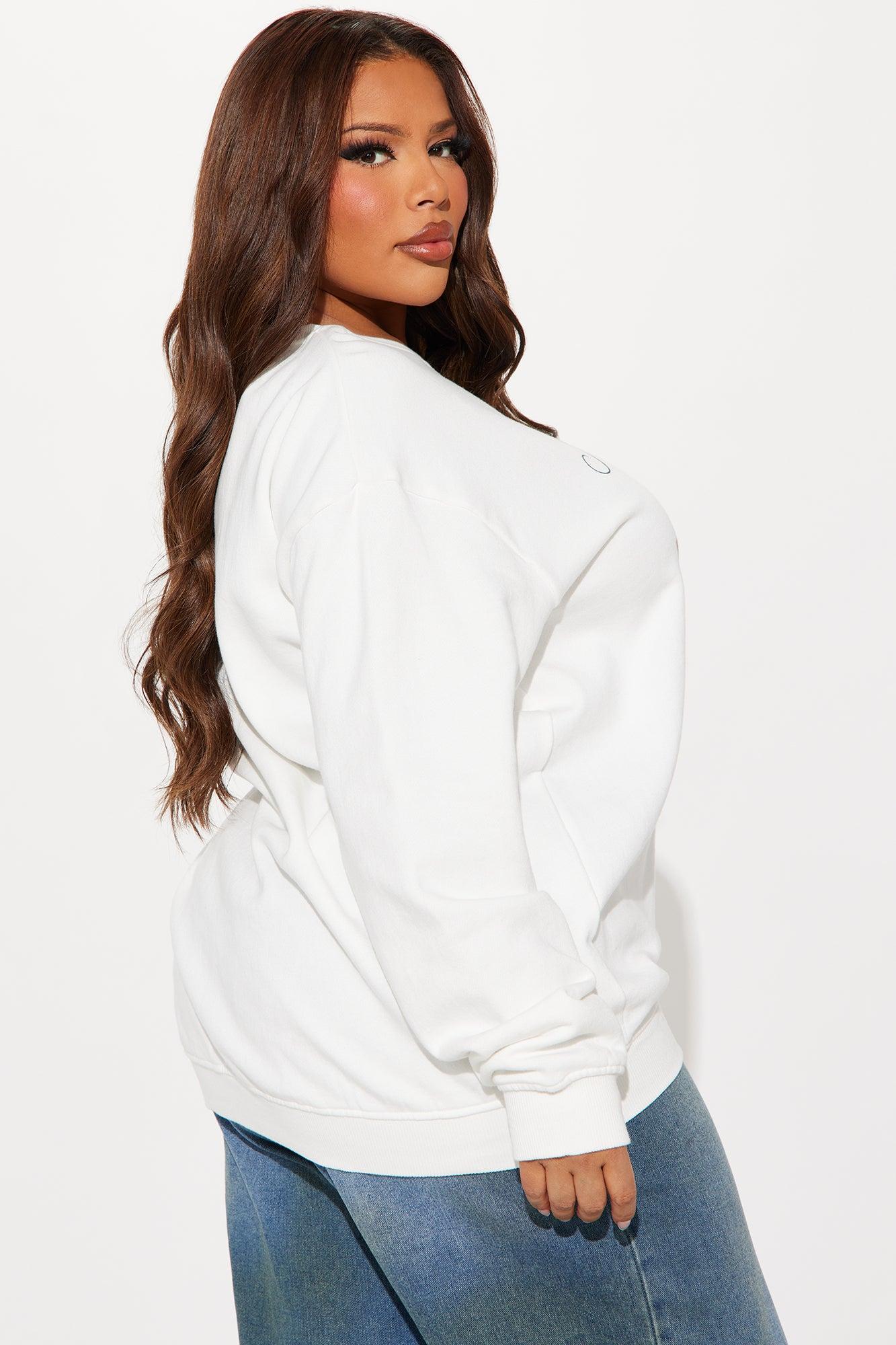 Naughty List Crew Neck Sweatshirt - White Product Image
