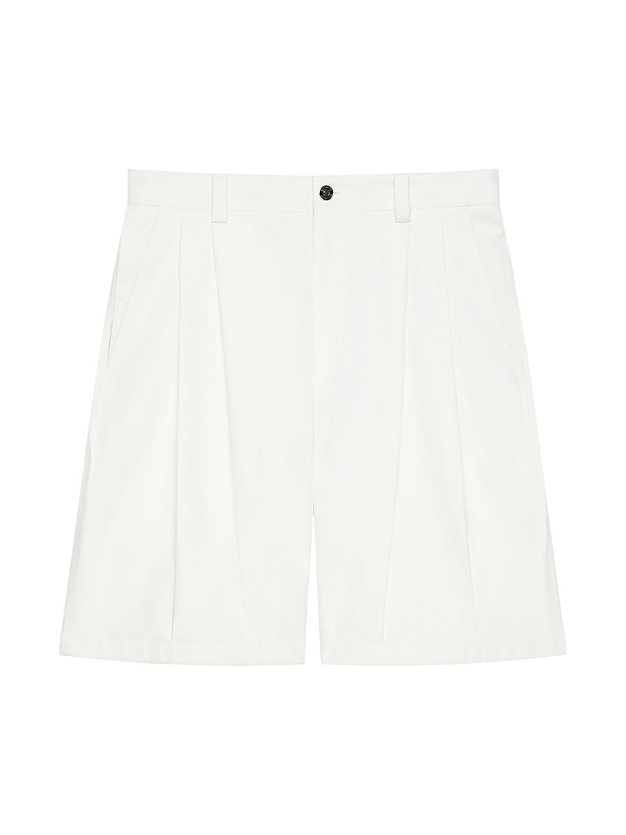 Mens Two-Pleated Bermuda Shorts in Cotton Product Image