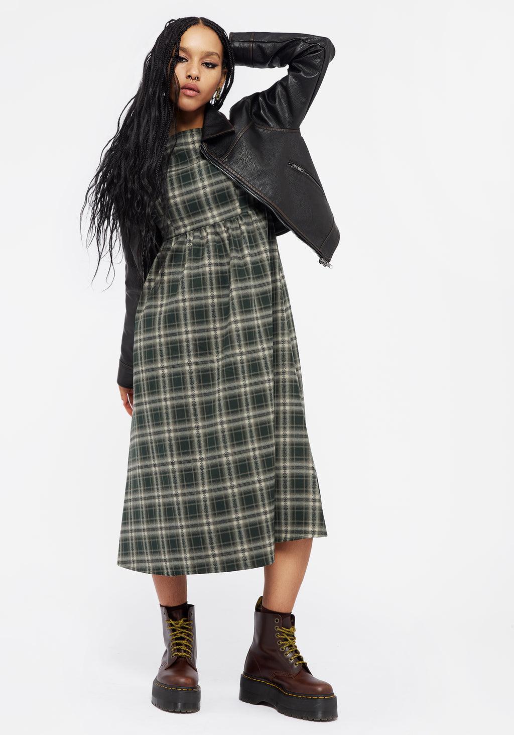 Tulisa Check Midi Dress Product Image