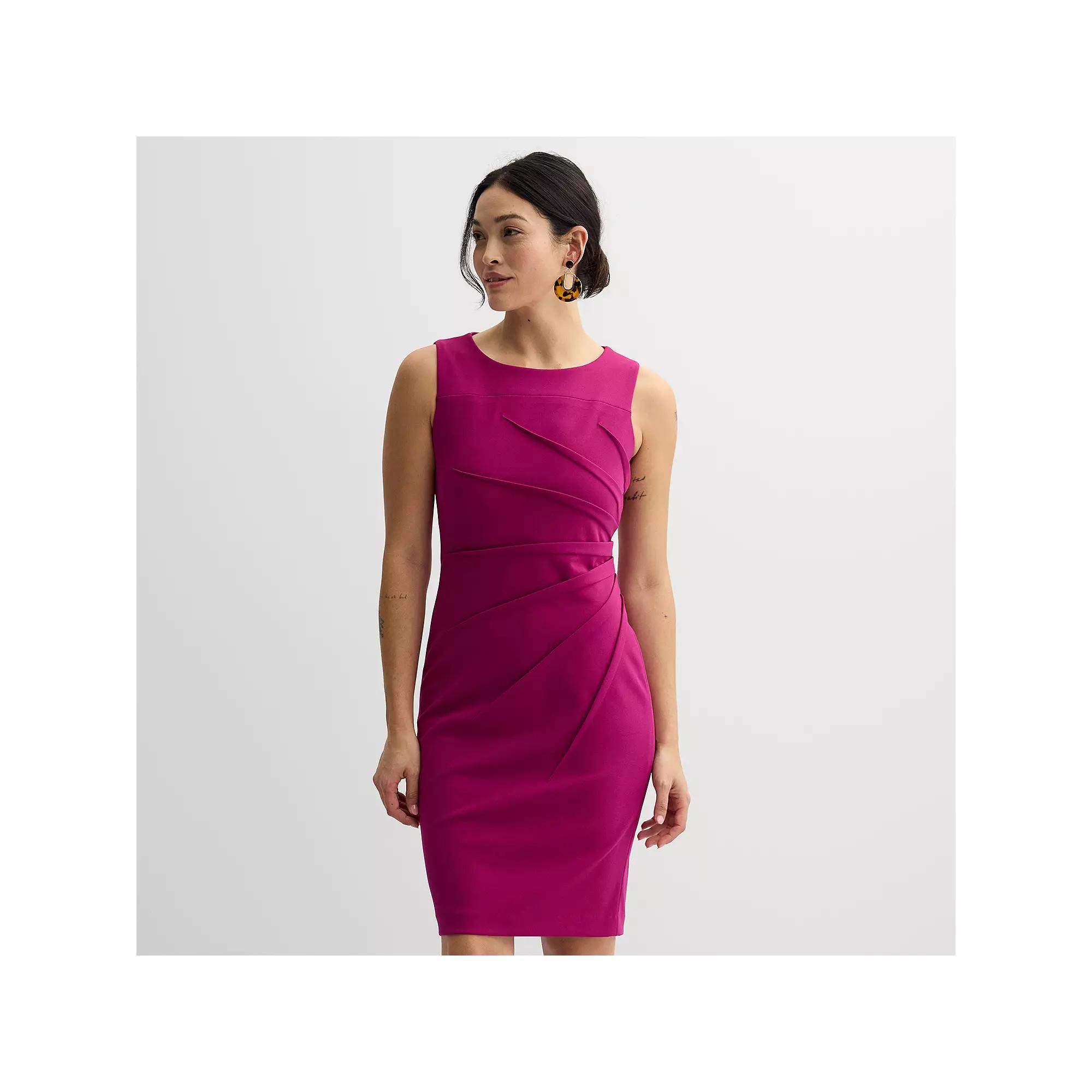 Women's Andrew Marc Sleeveless Ruched Sheath Dress,  Product Image