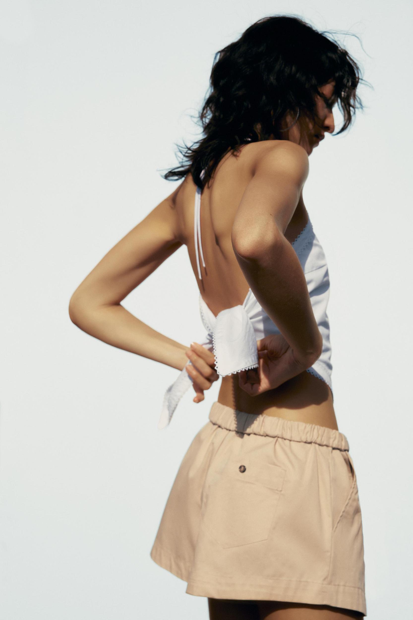 FOLD-OVER WAIST MINI SHORTS Product Image