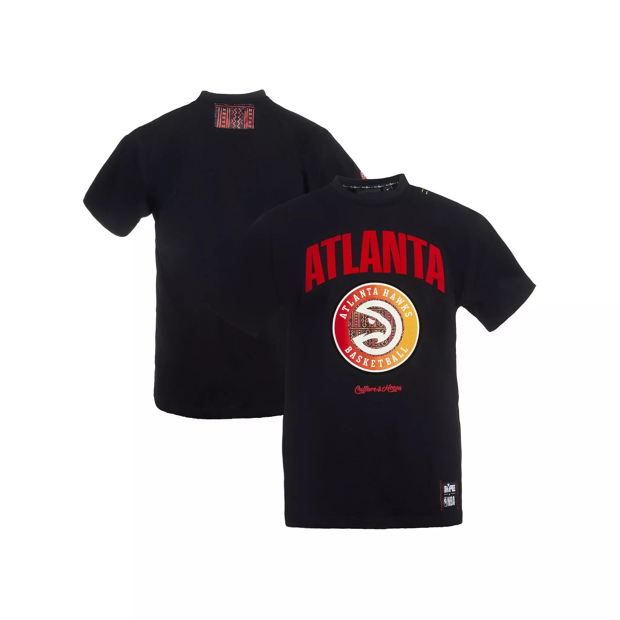 Men's NBA x Two Hype Black Atlanta Hawks Culture & Hoops Collection Premium T-Shirt,  Product Image