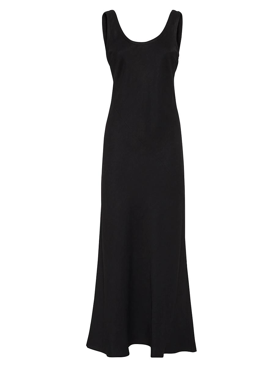 Womens Fluid Twill Tank Dress with Shiny Details Product Image