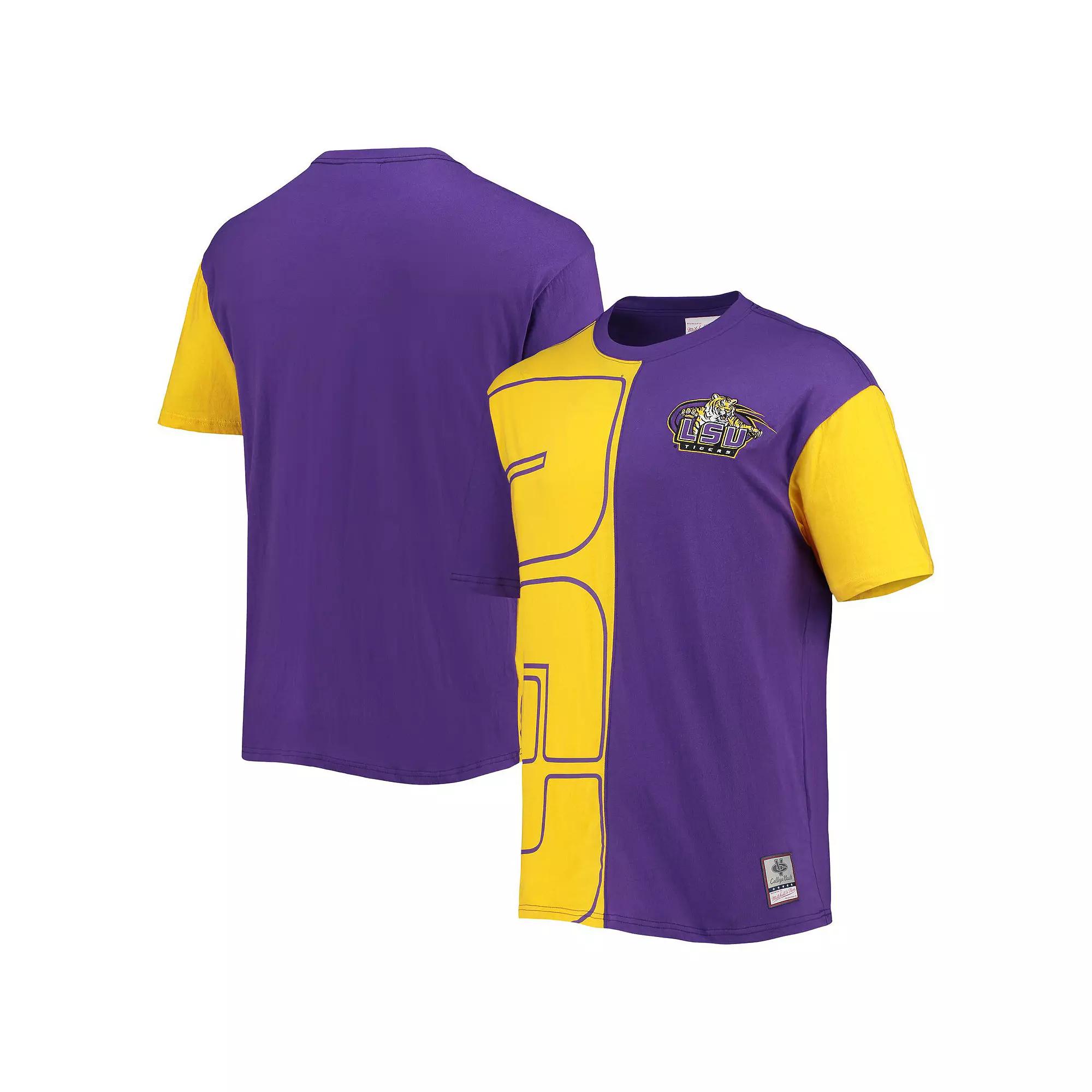 Men's Mitchell & Ness Purple/Gold LSU Tigers Play By Play 2.0 T-Shirt, Size: Medium Product Image