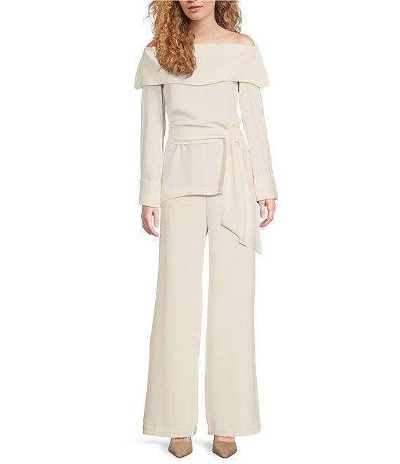 Trina Turk Tavia Double Georgette Wide Leg Pant Product Image