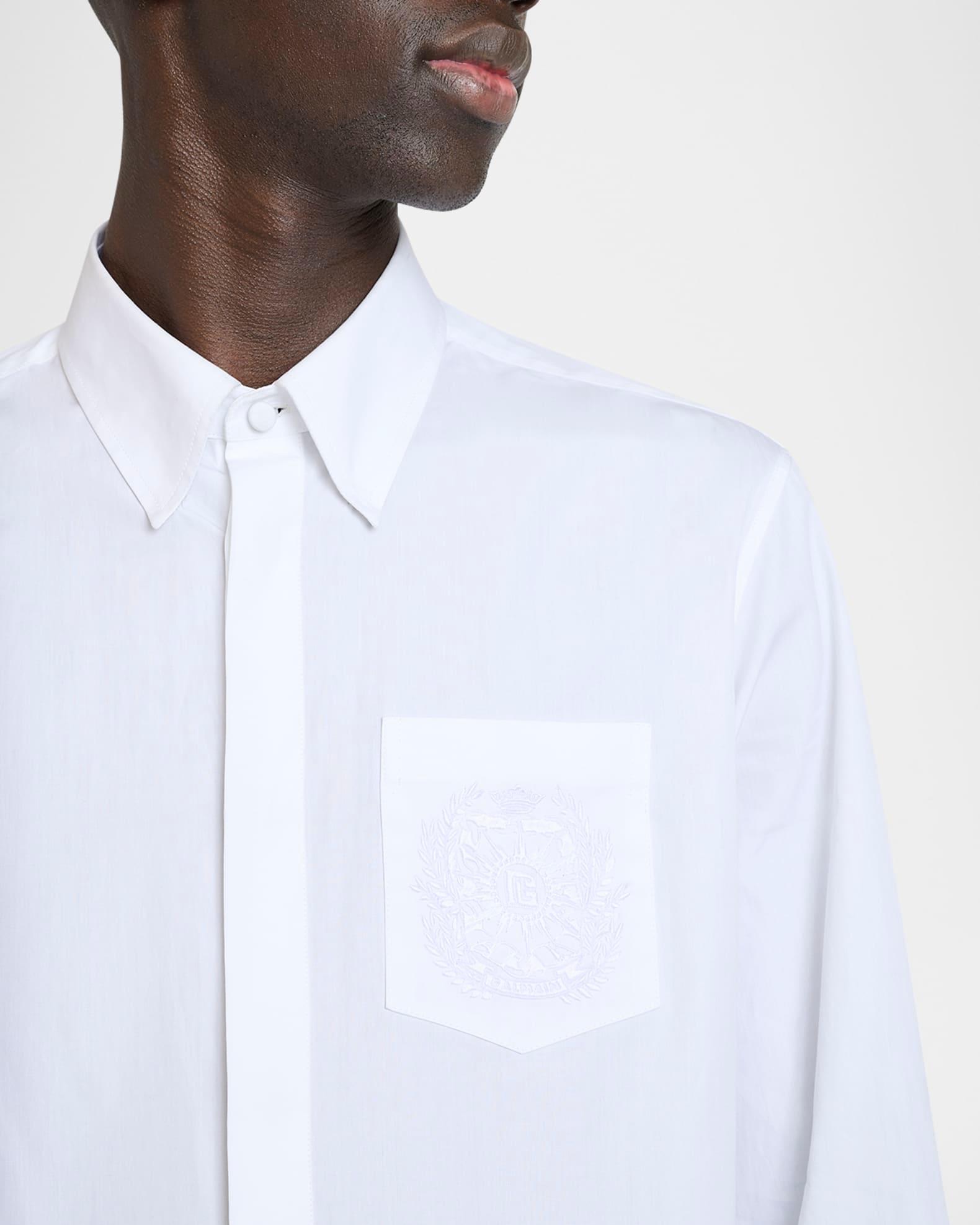 Men's Emblem-Pocket Cotton Sport Shirt Product Image