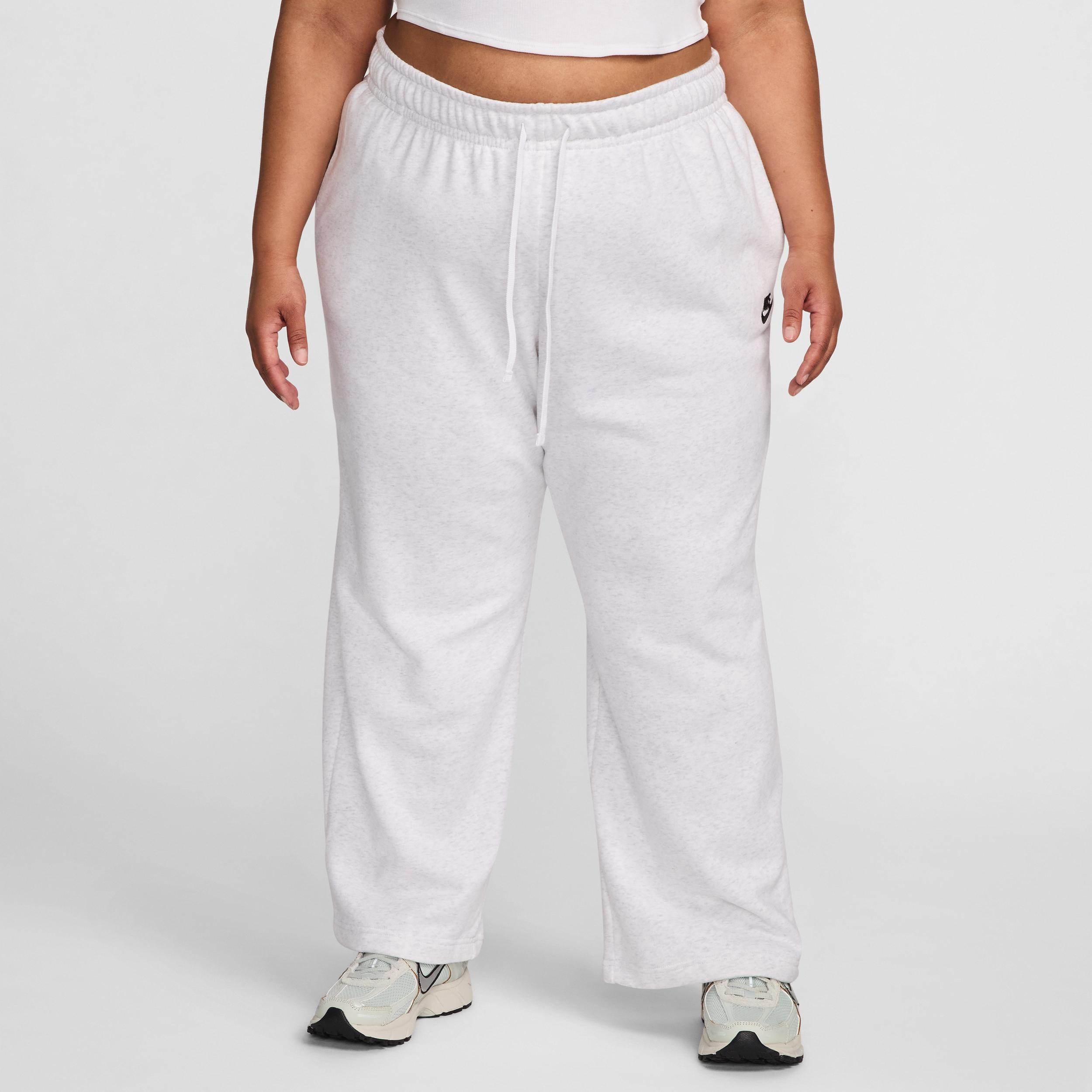 Womens Nike Sportswear Club Fleece Mid-Rise Wide-Leg Sweatpants (Plus Size) | FB7262-051 Product Image
