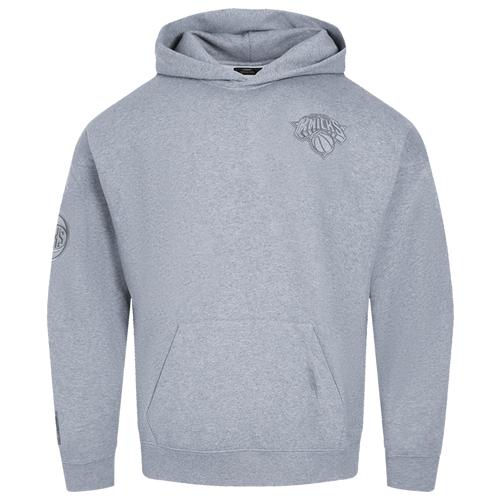 Pro Standard Mens Pro Standard KNICKS NEUTRAL DROP SHOULDER FLC PO HOODIE - Mens Dark Heather Gray Product Image