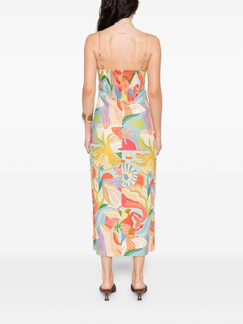 graphic-print midi dress Product Image