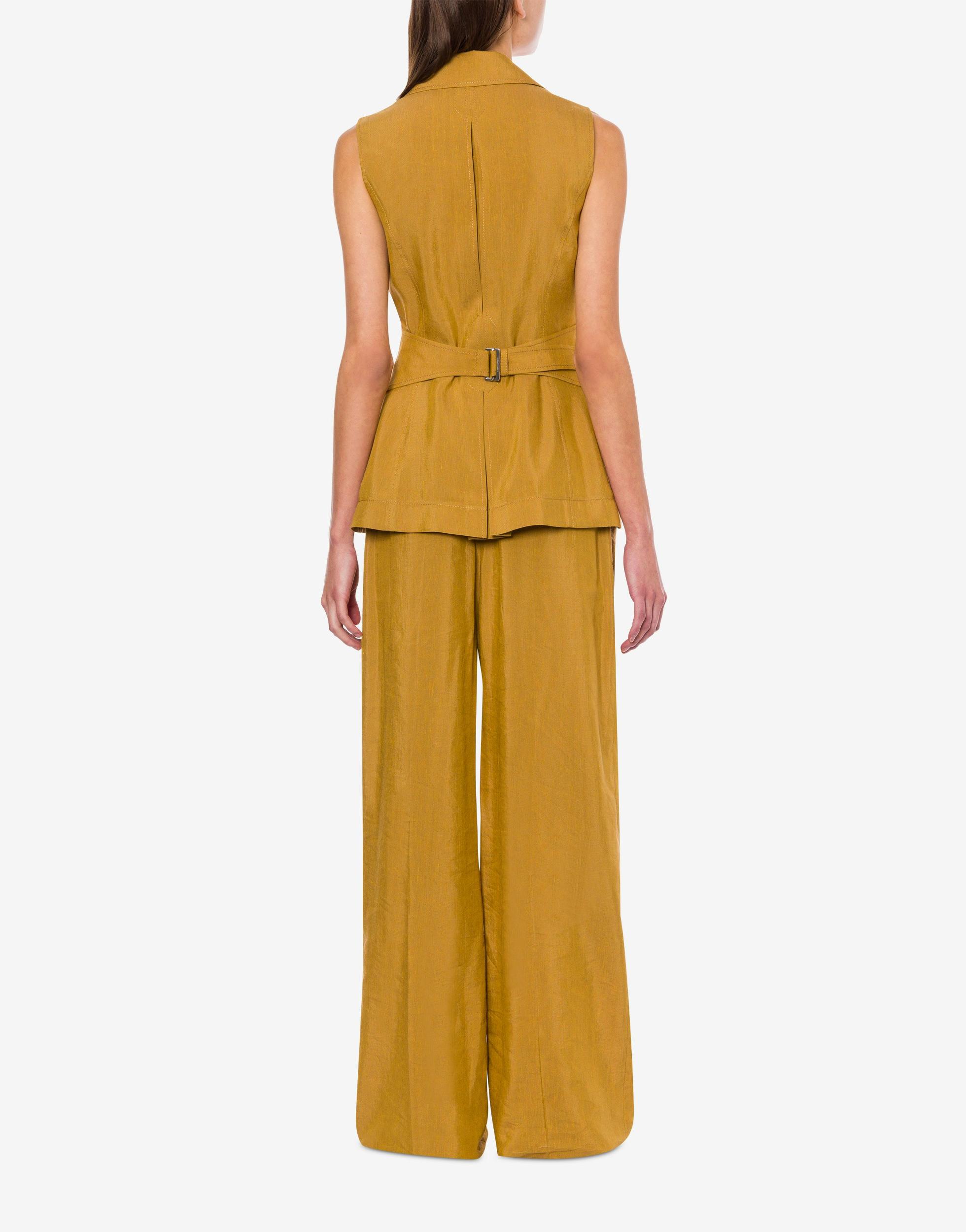 Flamed linen viscose waistcoat Product Image