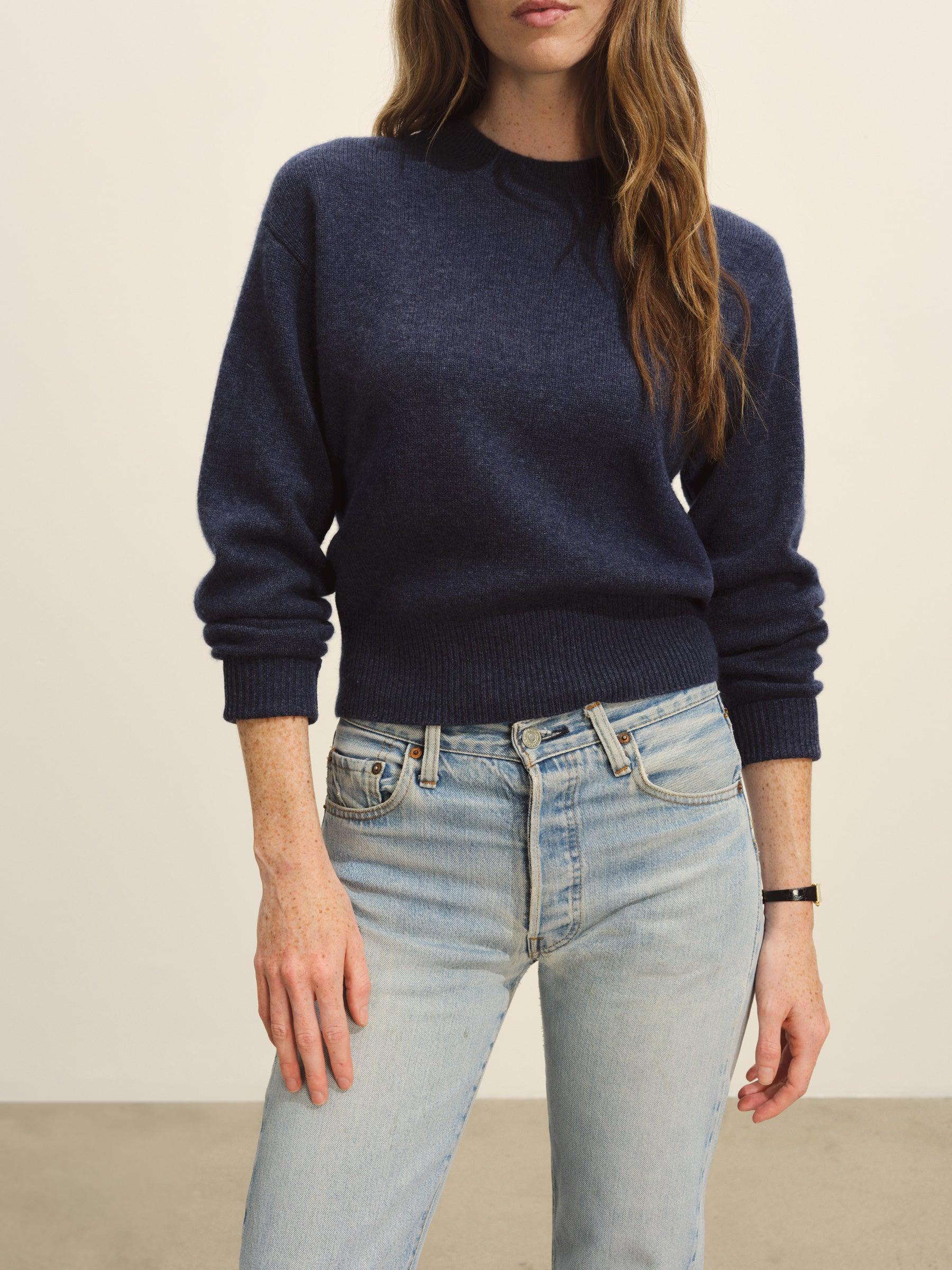 Rainstorm Heather Idyllwild Cashmere Crew Product Image