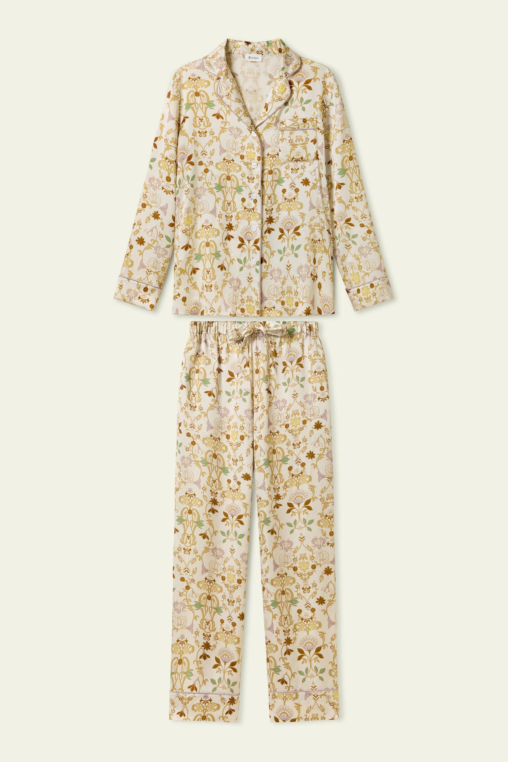 Capricorn Zodiac Classic Silk Pajama Set Product Image