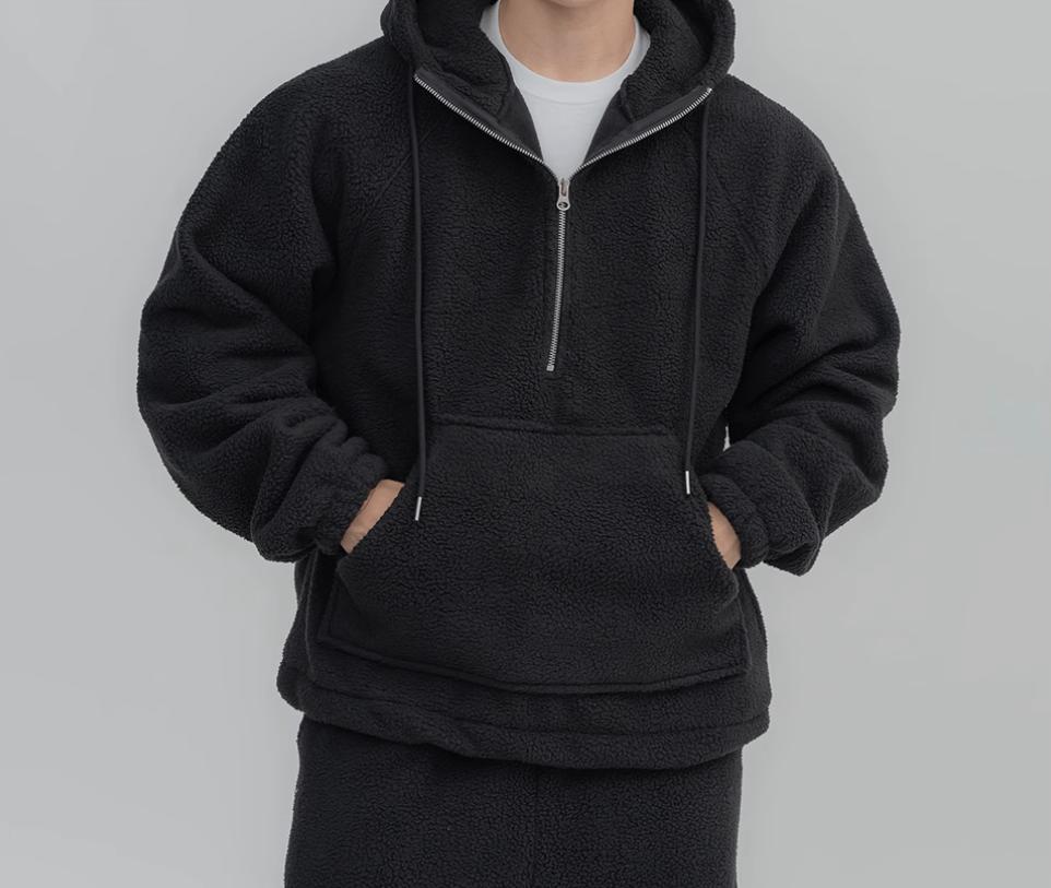 RT No. 12429 FLEECE QUARTER ZIP HOODIE & CARGO SWEATPANTS Product Image