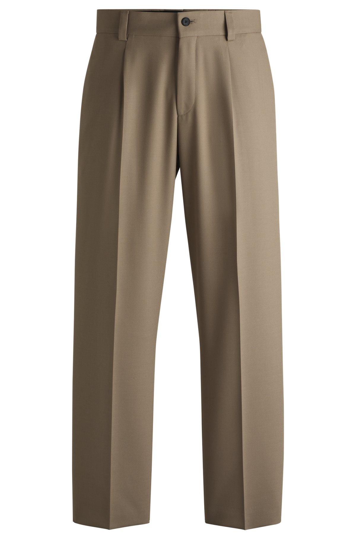 Modern-fit trousers in stretch twill with front crease Product Image
