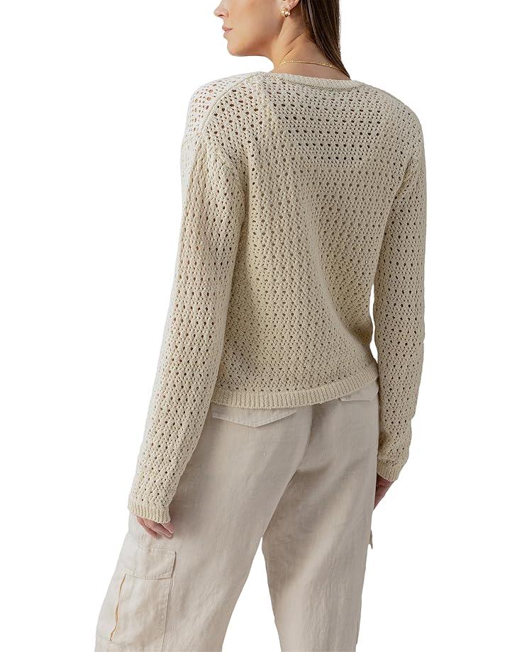 Long Sleeve Open Front Cardigan Fuzzy Space Dye Sweater Product Image