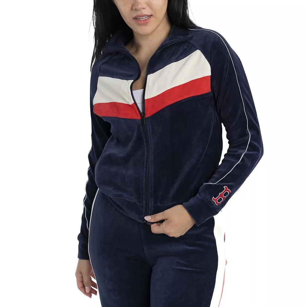 Women's Lusso Navy Boston Red Sox Nixie Raglan Full-Zip Jacket,  Product Image