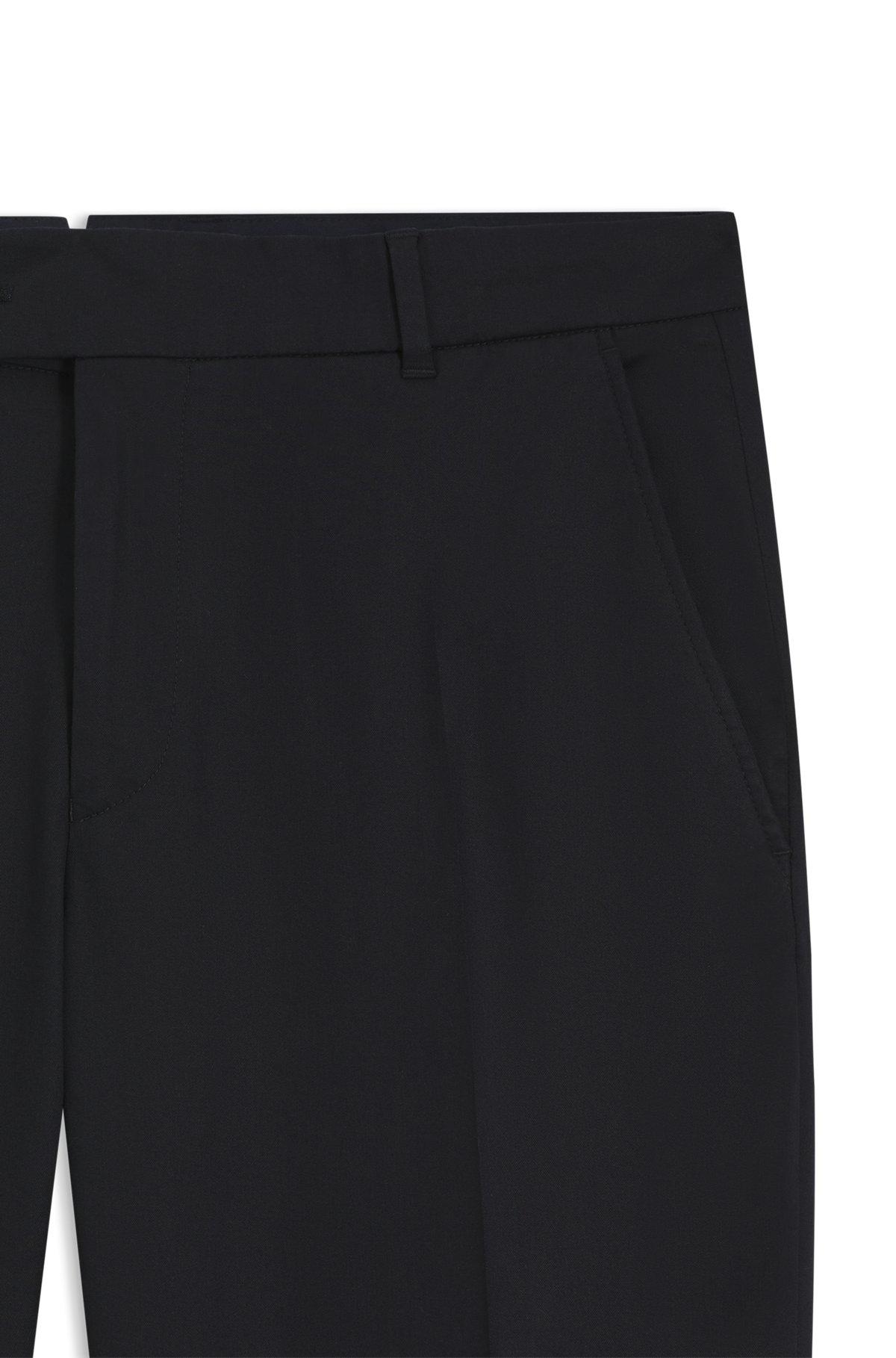 Washable tapered-fit trousers in stretch fabric Product Image
