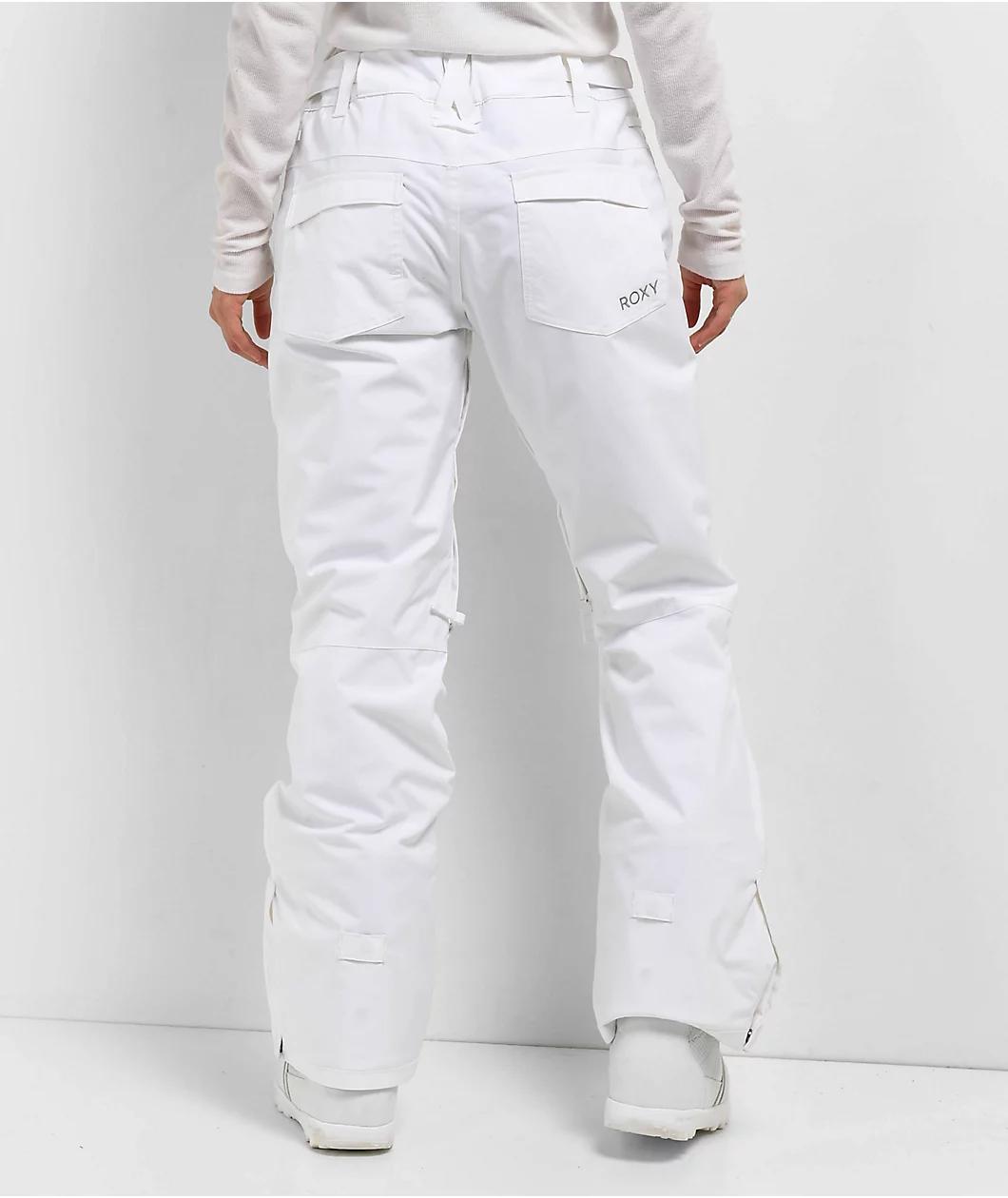 Roxy Backyard White 10K Snowboard Pants Product Image