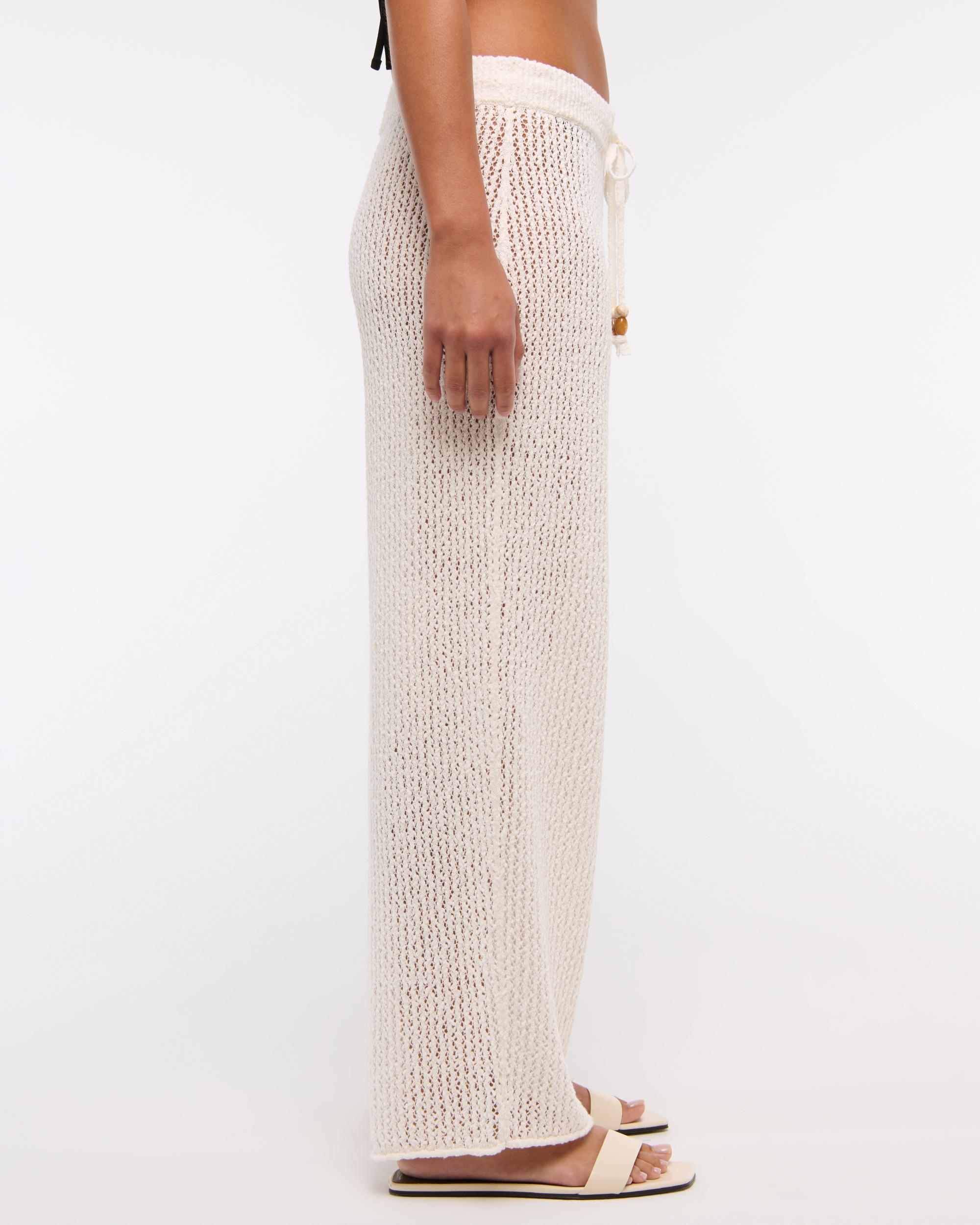 Mid Rise Crochet-Style Coverup Pant Product Image