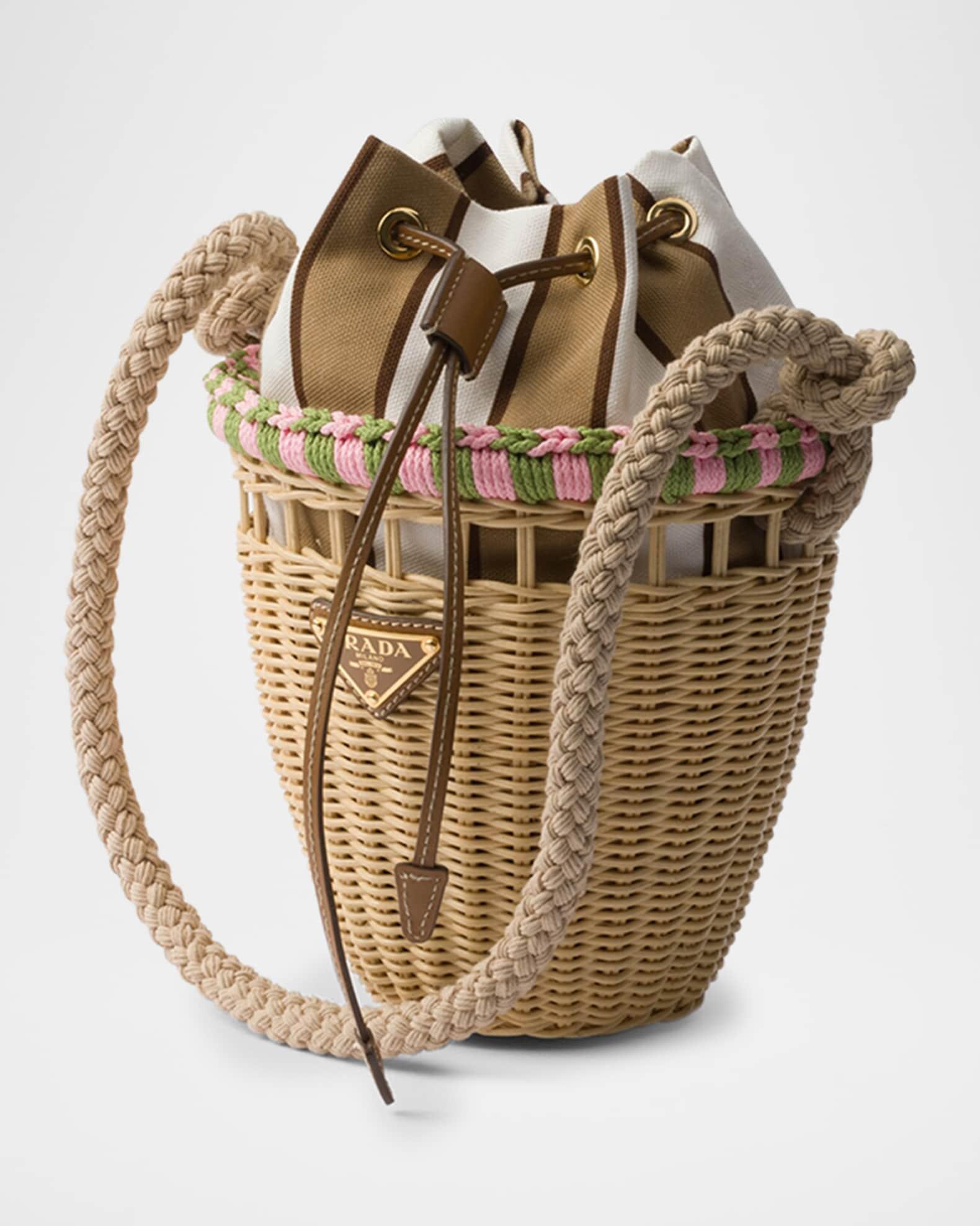 Wicker Mini Bucket Bag Product Image