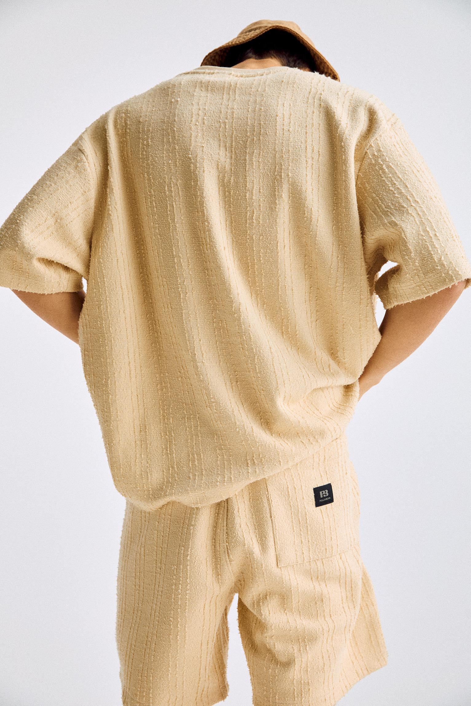 Waffle-knit Bermuda sweatpant shorts Product Image