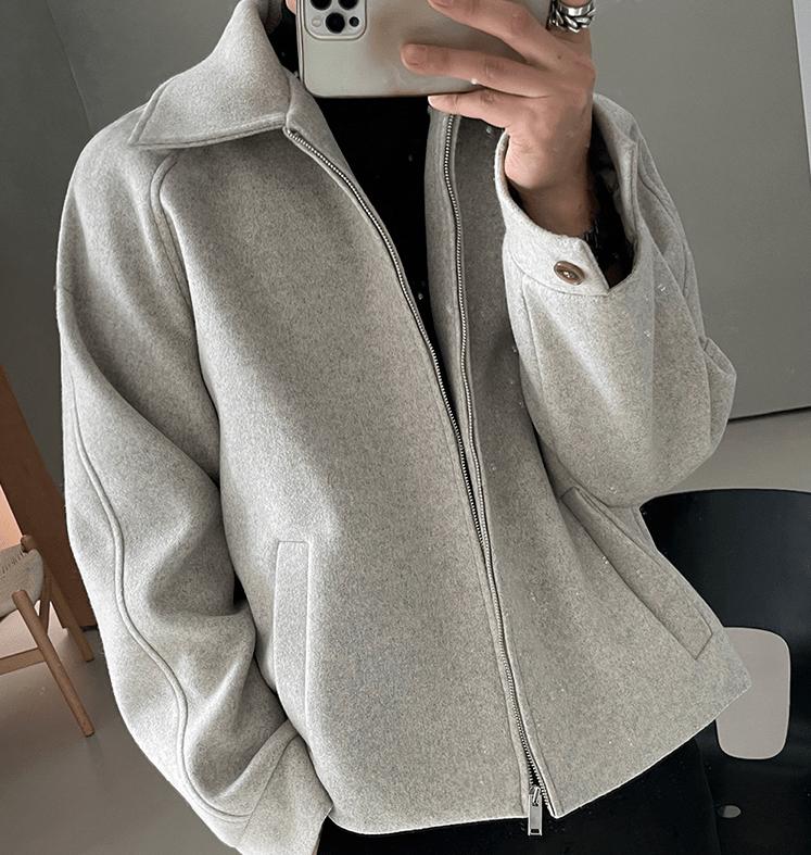 RT No. 3402 WOOLEN ZIP-UP COLLAR JK Product Image