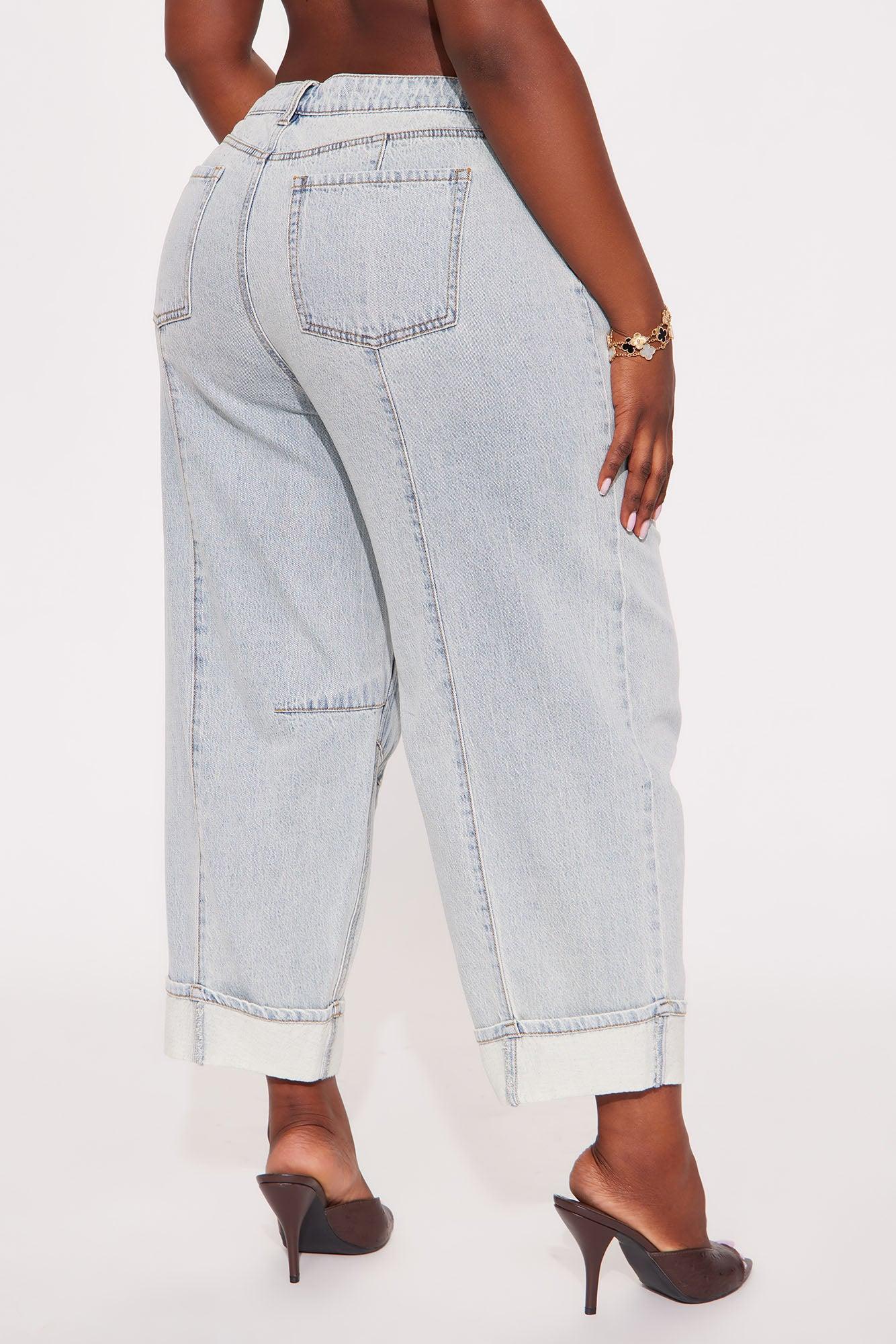 Brooklyn Barrel Leg Jeans - Light Wash Female Product Image