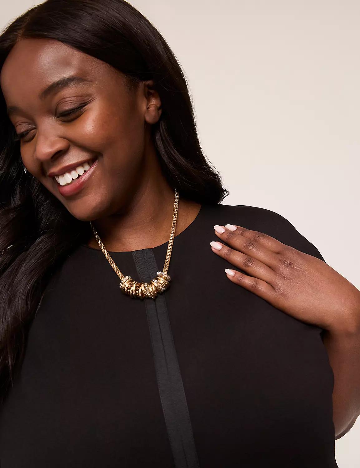 Ponte Ribbon-Trim Dress Product Image