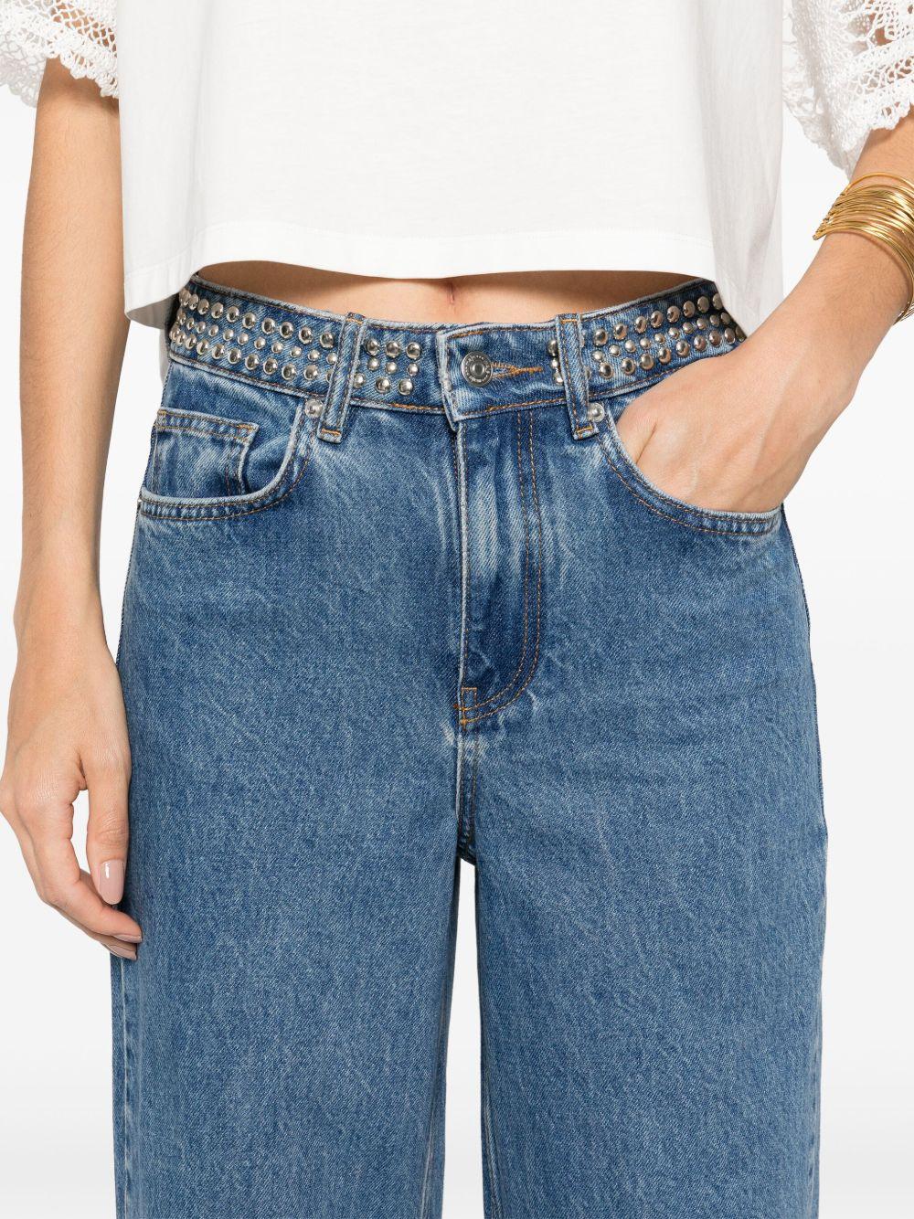 studded-waistband jeans Product Image