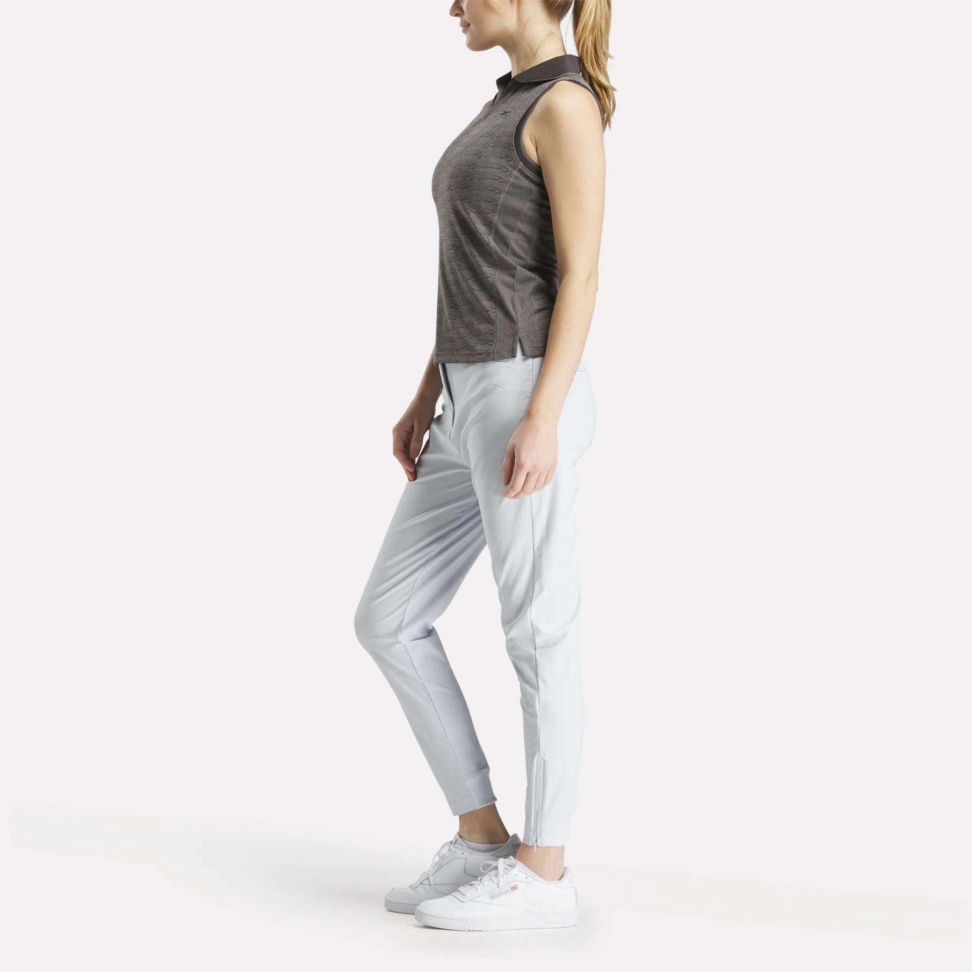 Women's Sleeveless Tonal Vector Jacquard Golf Polo Shirt Female Product Image