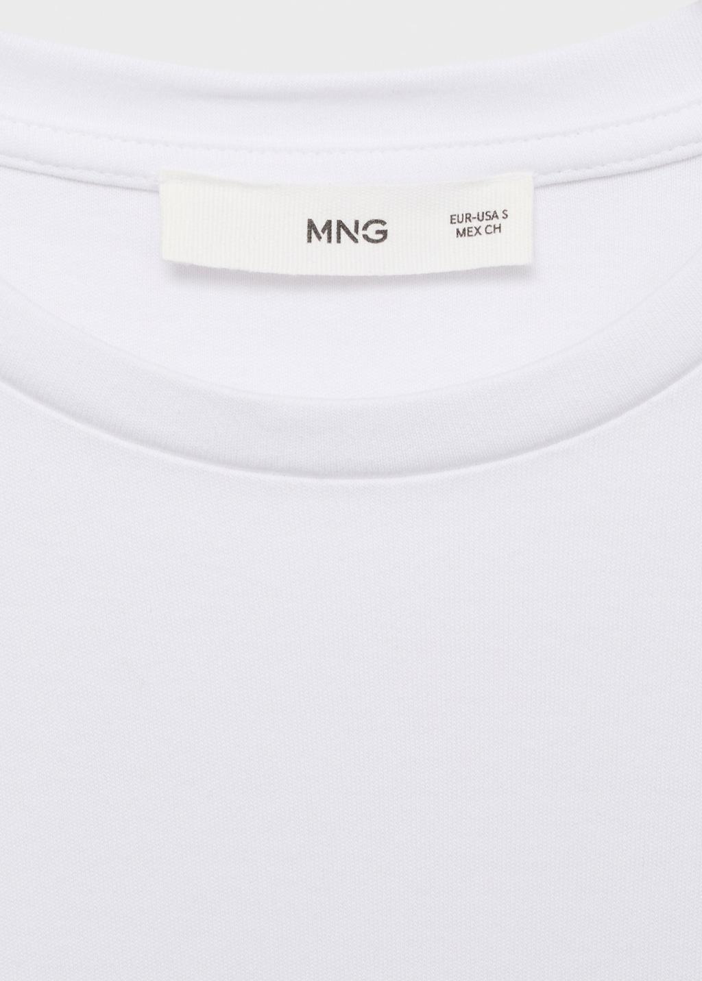 Long sleeve cotton t-shirt - Women | MANGO USA Product Image