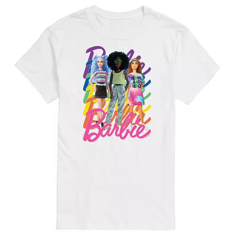 Big & Tall Barbie® Pride Rainbow Logo Graphic Tee, Men's,  Product Image