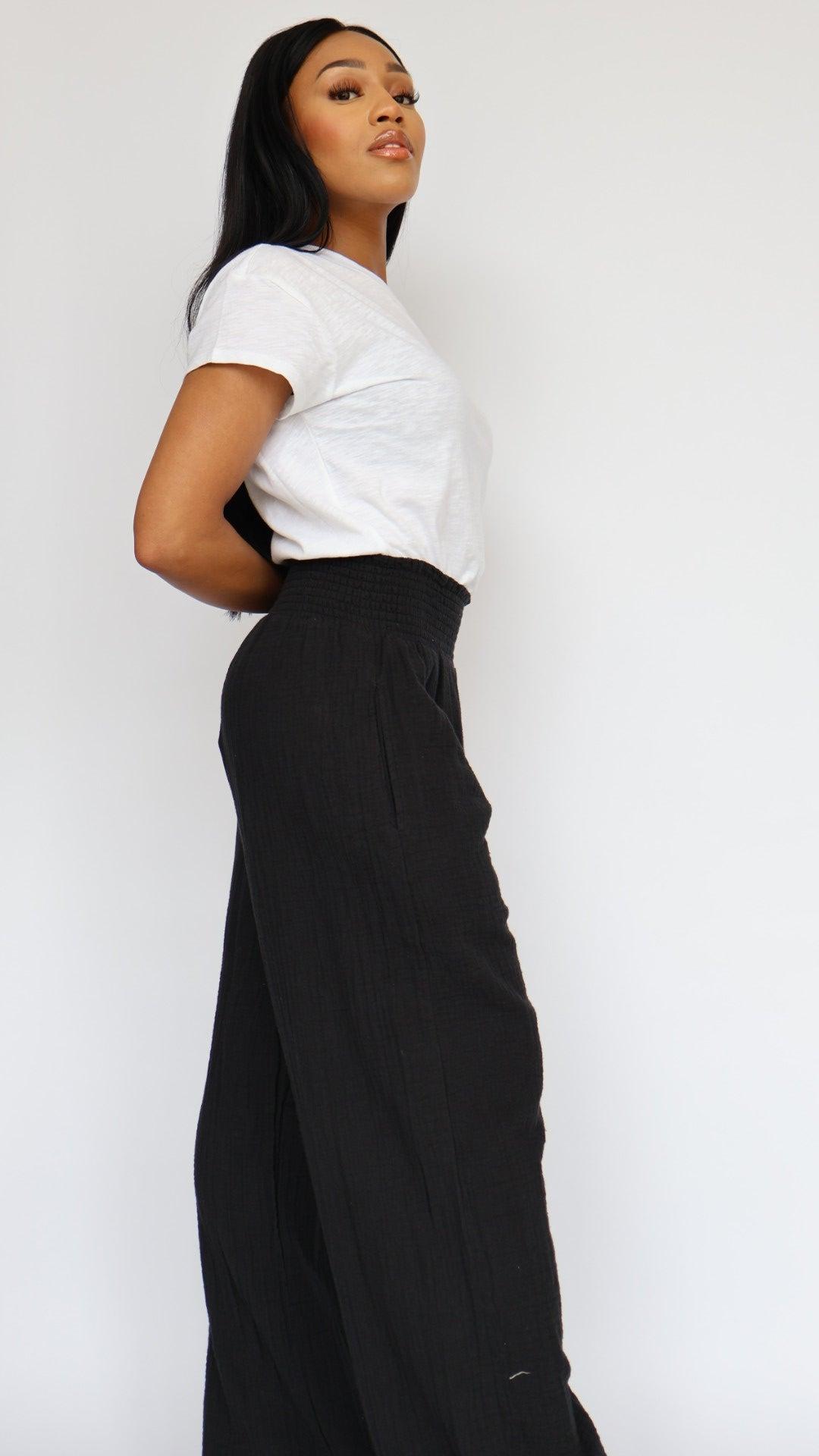 Gauze Wide Leg Pant Product Image