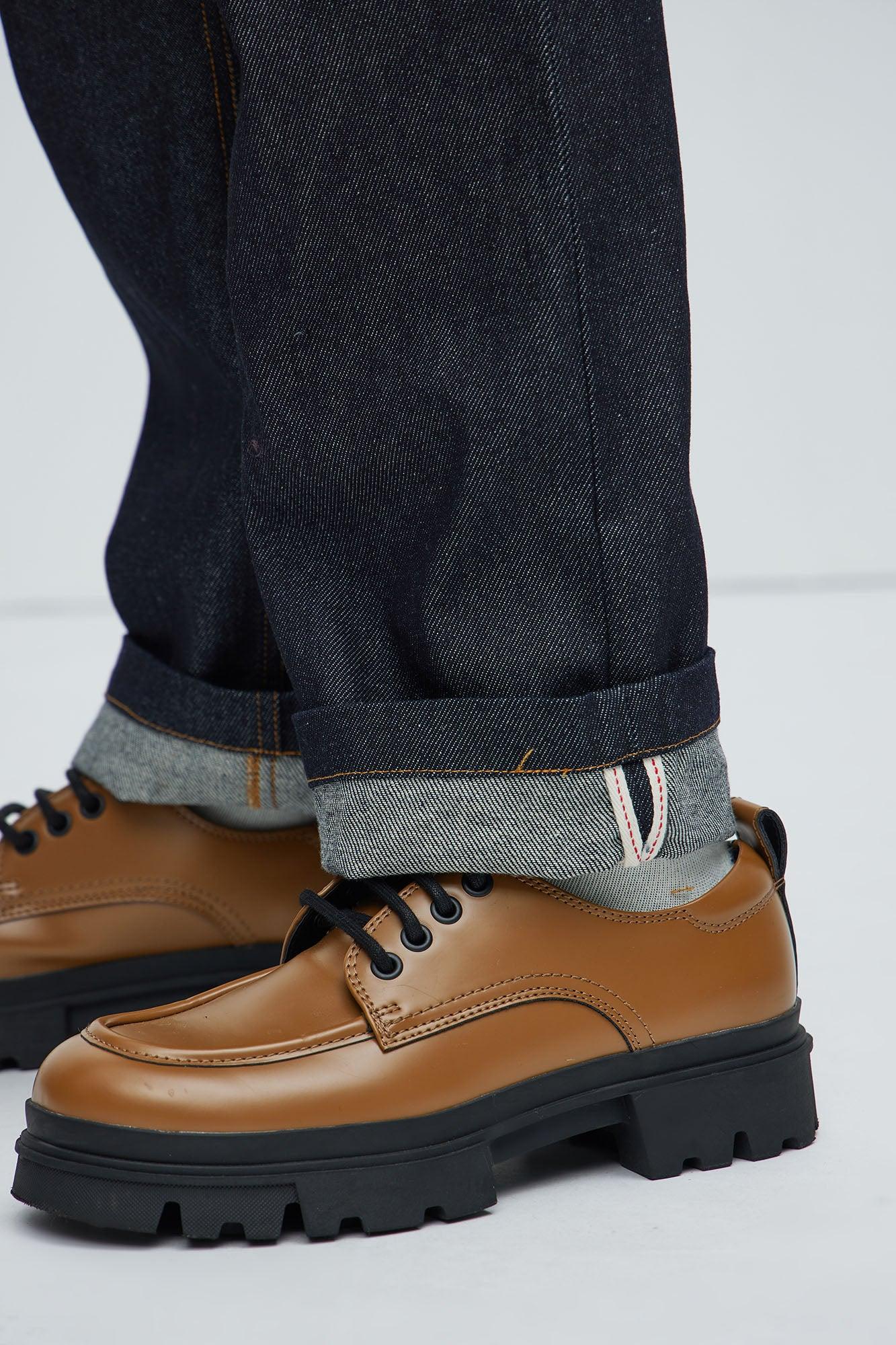 Collin Raw Denim Overalls - Indigo Product Image