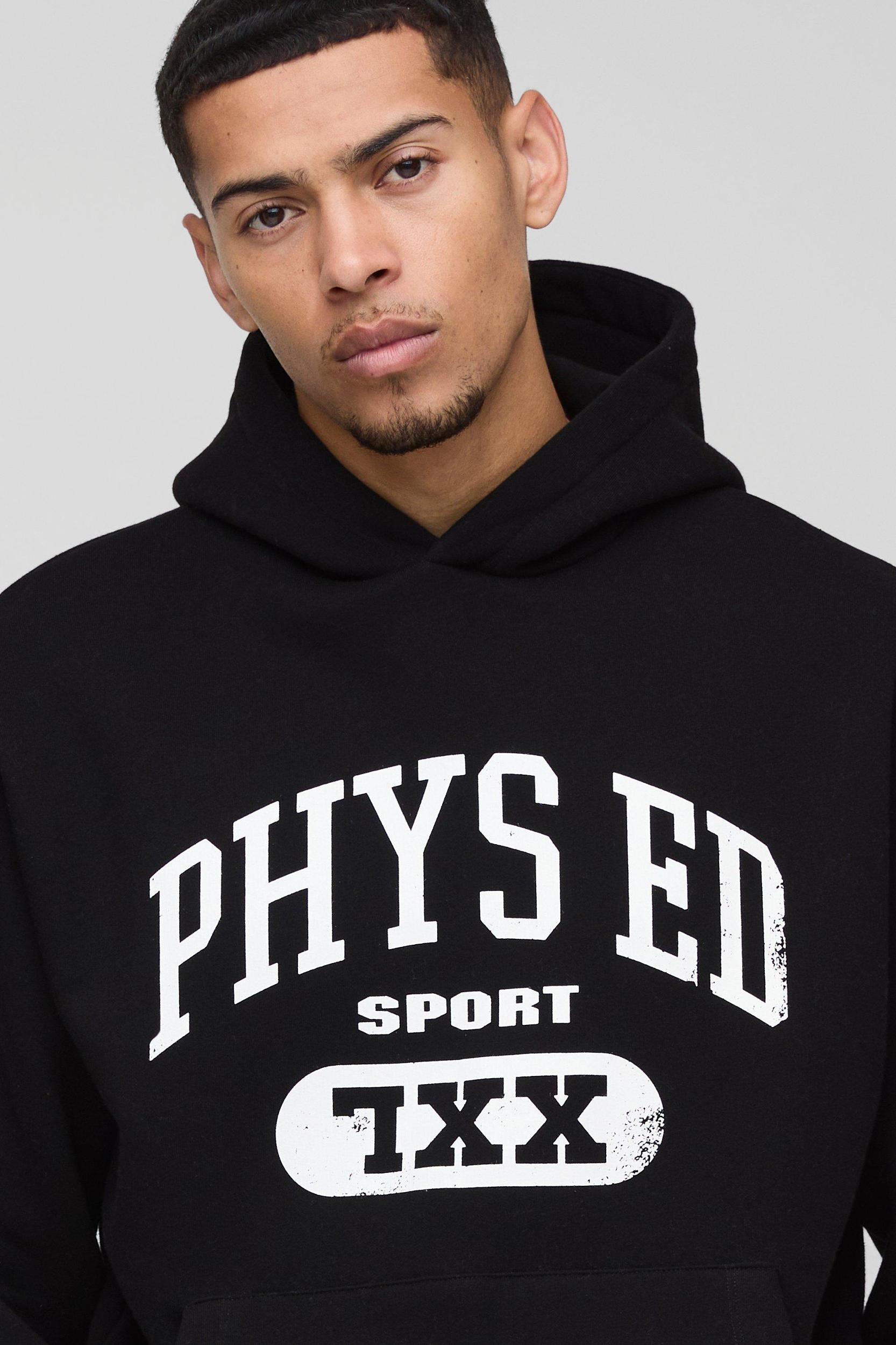 Oversized Skeleton Print Hoodie | boohooMAN USA Product Image