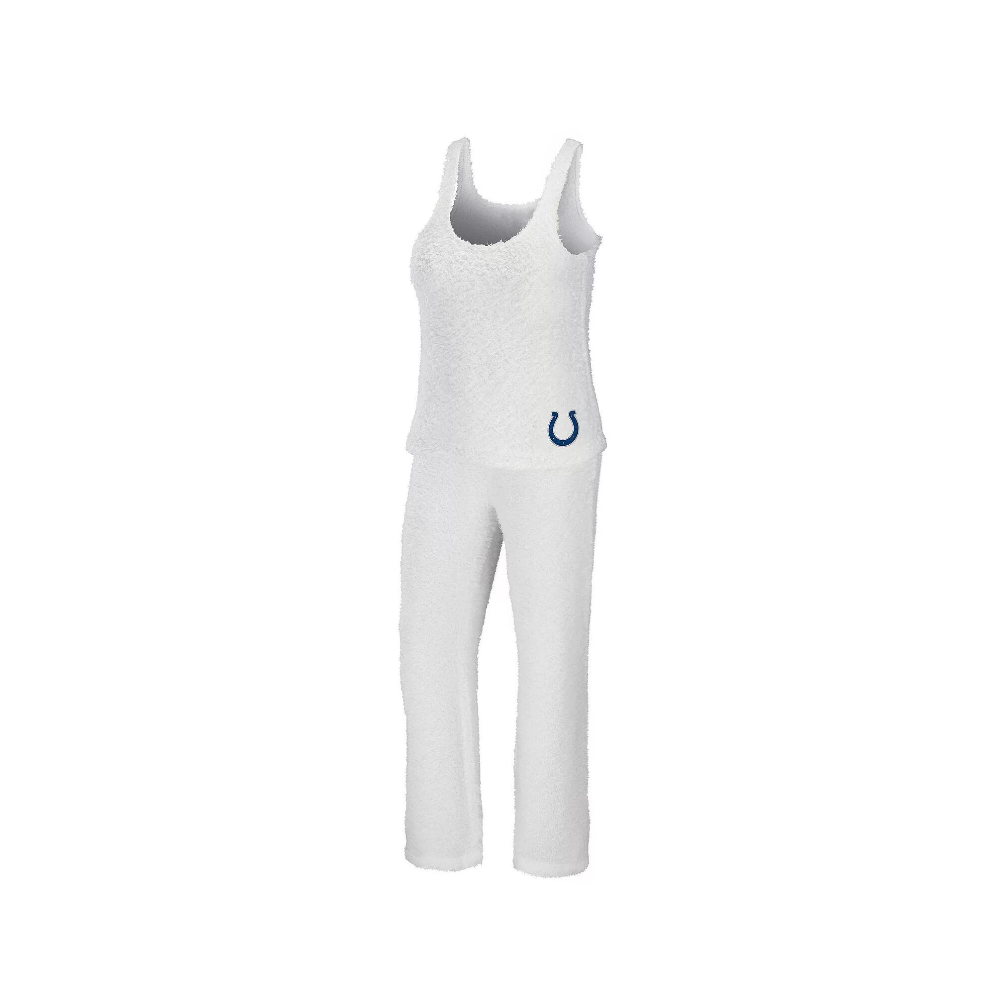 Women's WEAR by Erin Andrews Cream New England Patriots Cozy Scoop Neck Tank Top & Pants Sleep Set,  Product Image