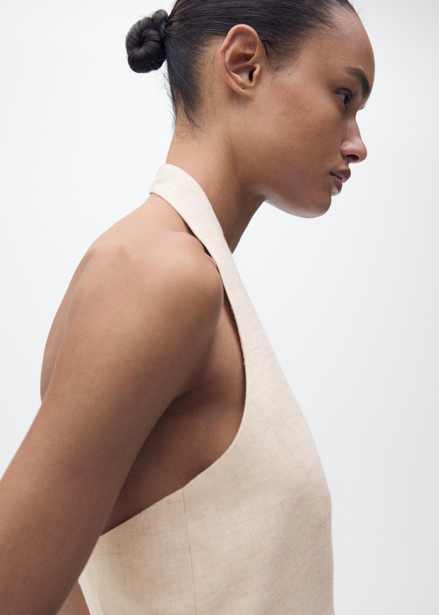 Linen suit waistcoat - Women | MANGO USA Product Image