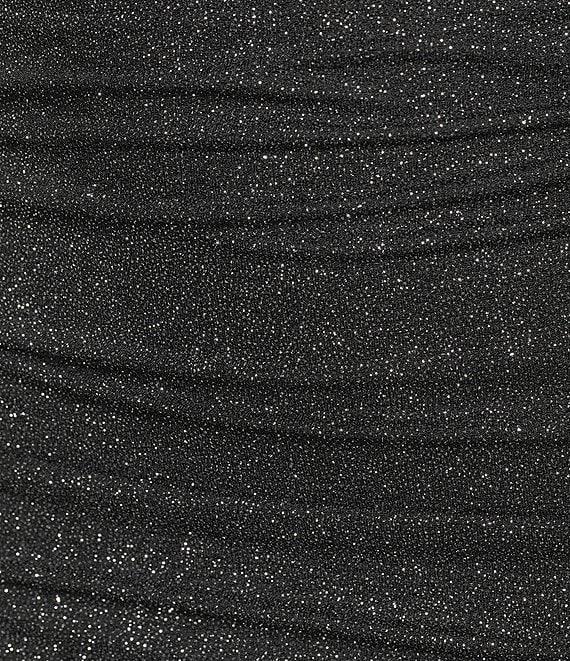 Midnight Doll Glitter Knit Spaghetti Strap Cowl Neck Bodycon Dress Product Image