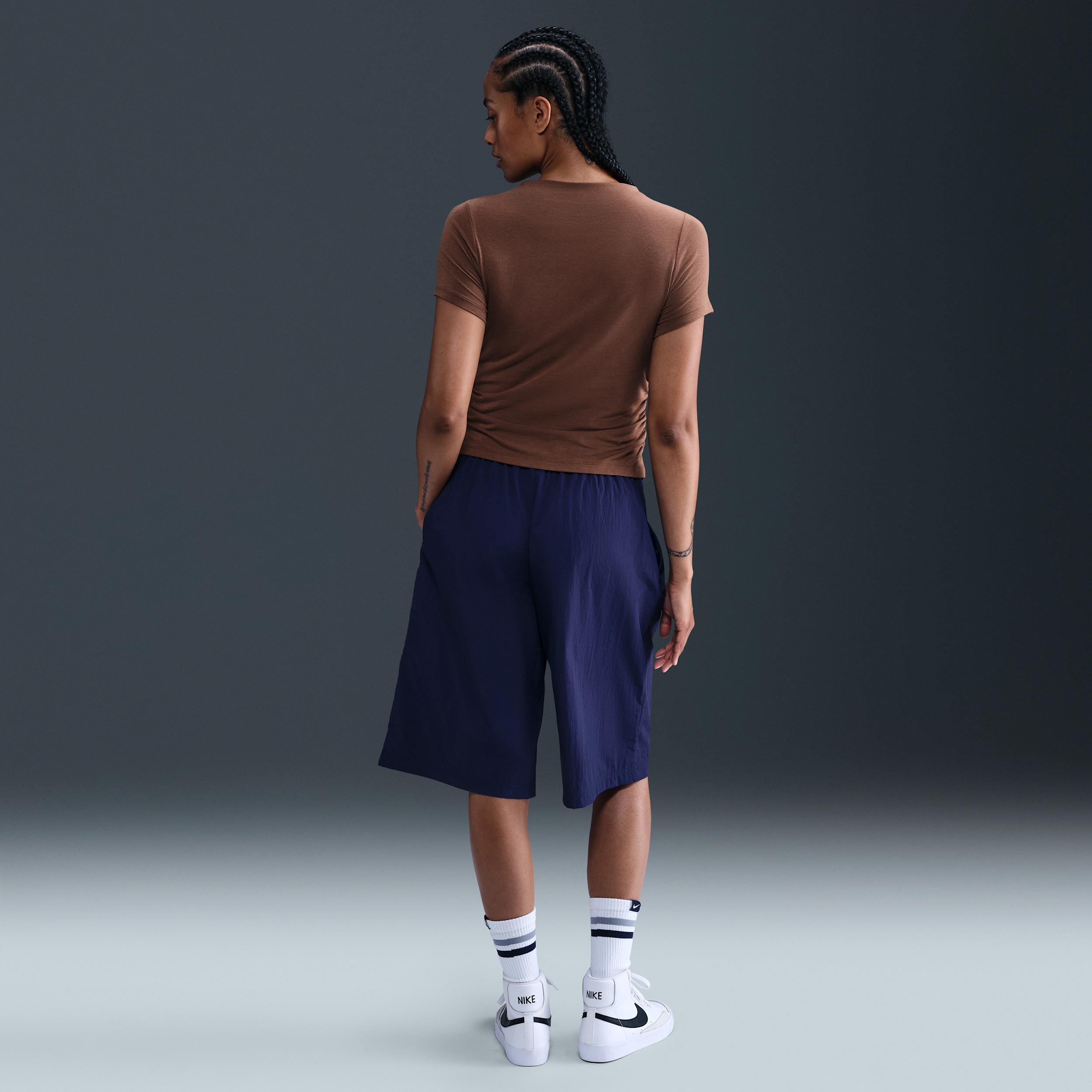 Womens Nike Sportswear Chill Knit Tight Short-Sleeve Mock-Neck Top | HV2401-265 Product Image