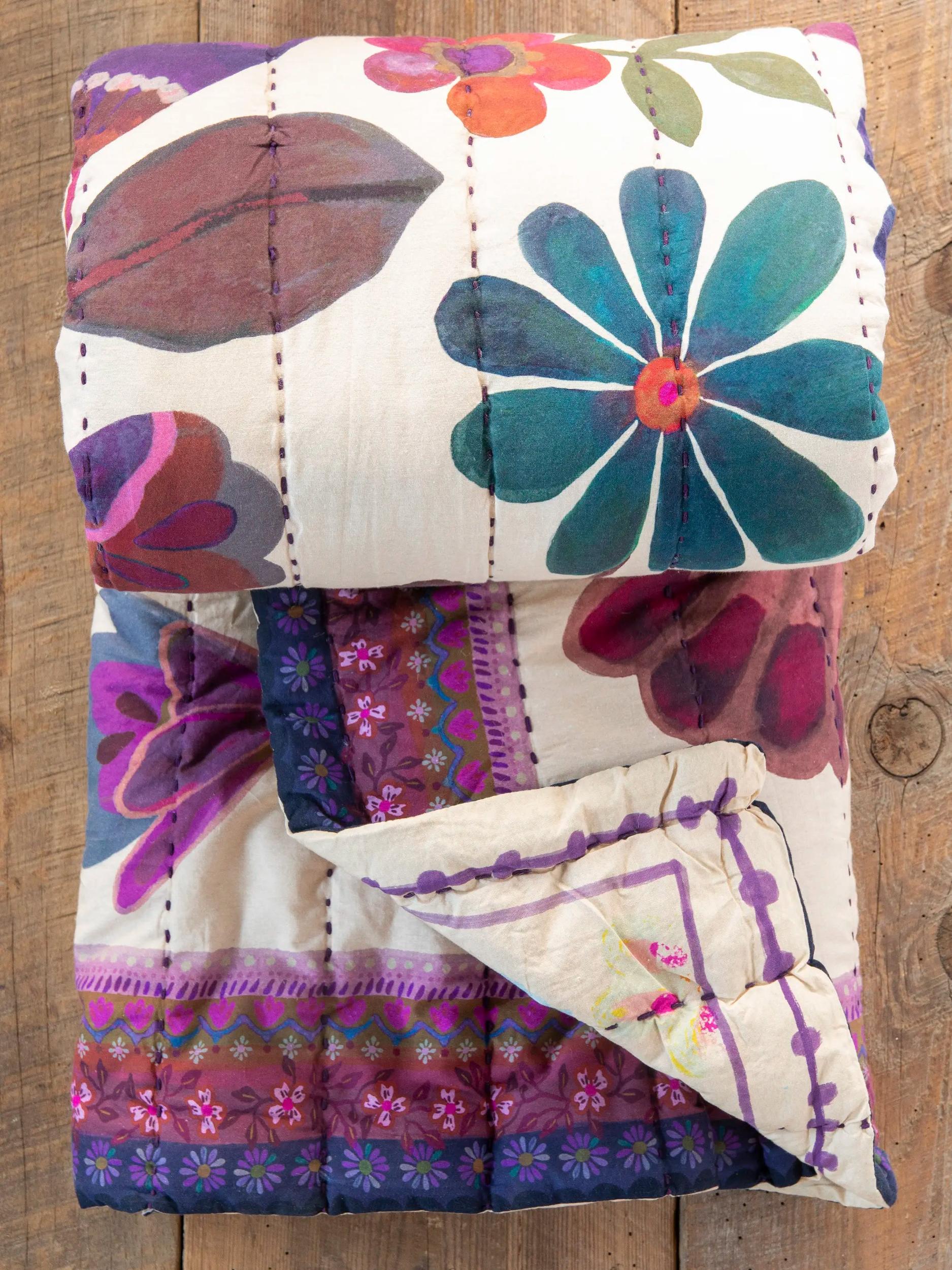 Bungalow Reversible Cotton Shams, Set of 2 - Jewel Garden Product Image