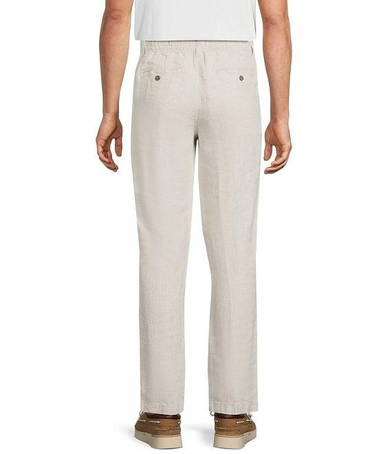 Caribbean Big & Tall Coastal Linen Flat Front Pants Product Image