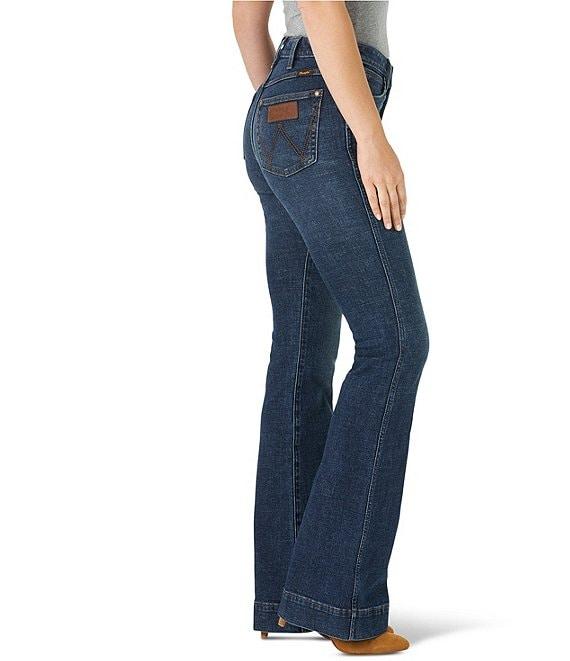 Wrangler® High Rise Trouser Flare Jeans Product Image
