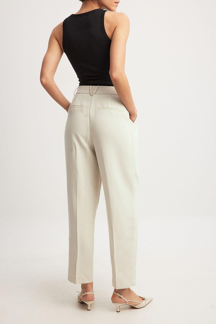 Tapered High Waist Suit Pants Product Image