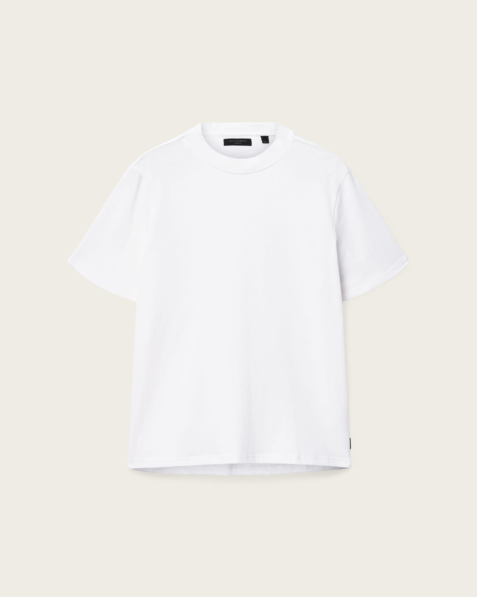 Nero Mock Neck Short Sleeve T-Shirt Chalk White | ALLSAINTS US Product Image