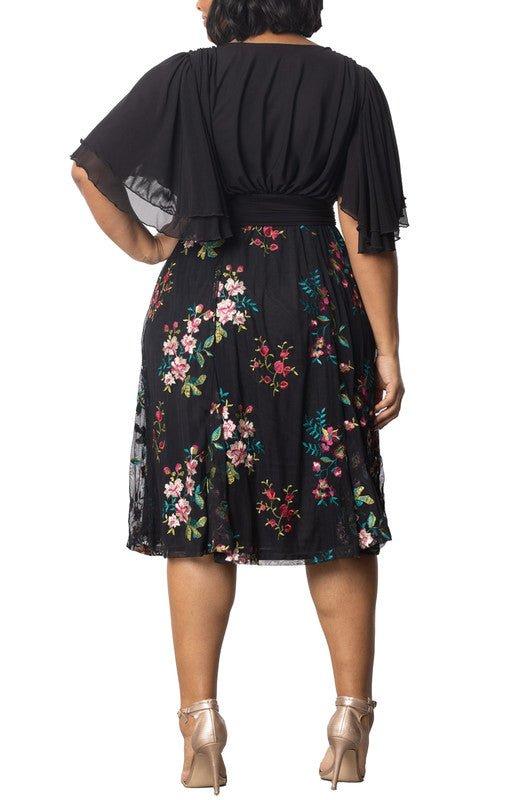 Lillian Embroidered Cocktail Dress - Plus Product Image