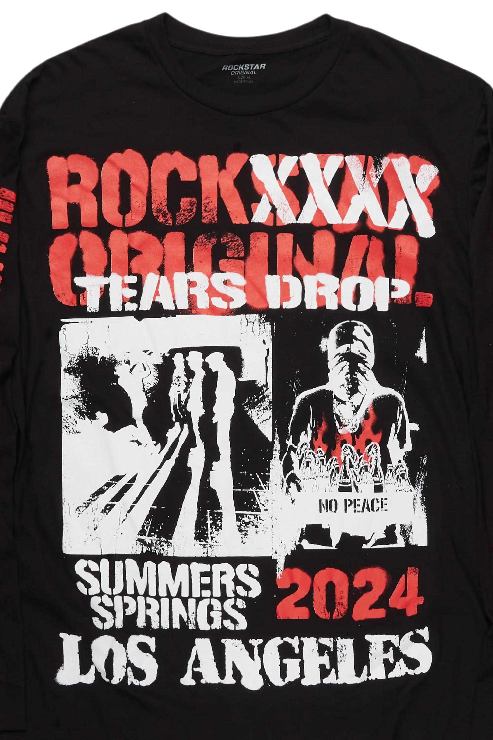 Lamani Black Graphic Long Sleeve Tee Female Product Image