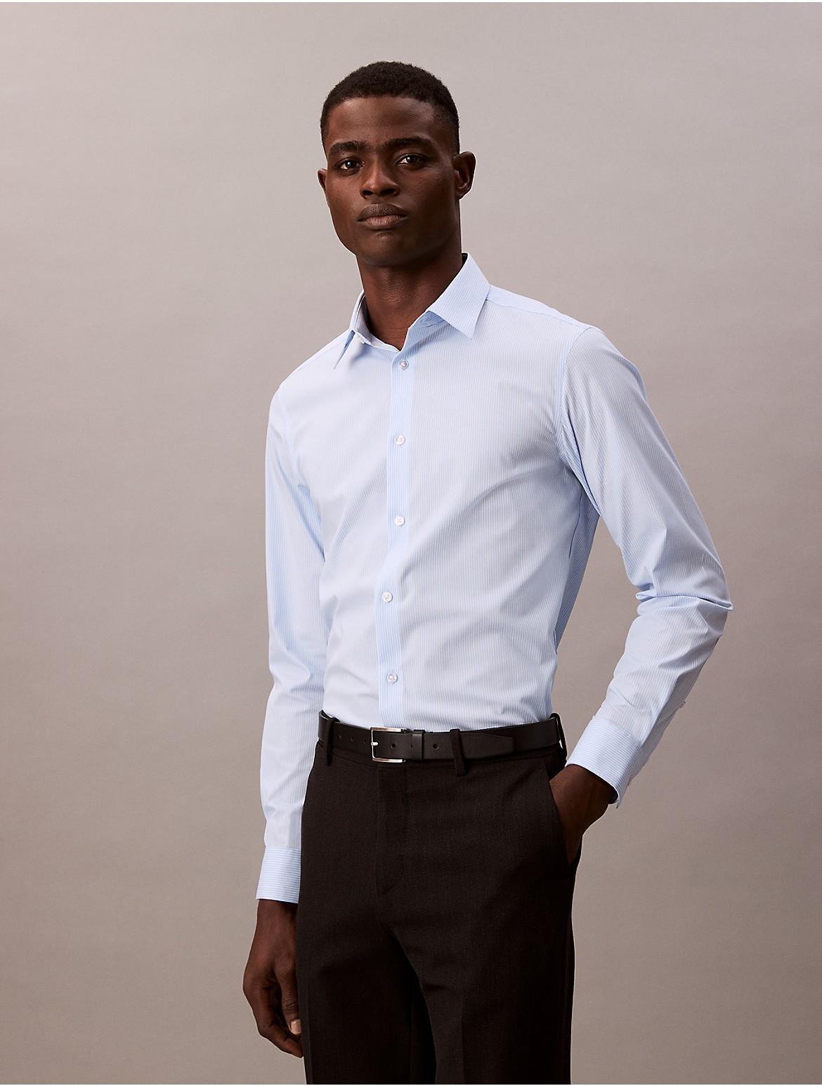 Calvin Klein Mens Steel Solid Slim Fit Button-Down Shirt Product Image